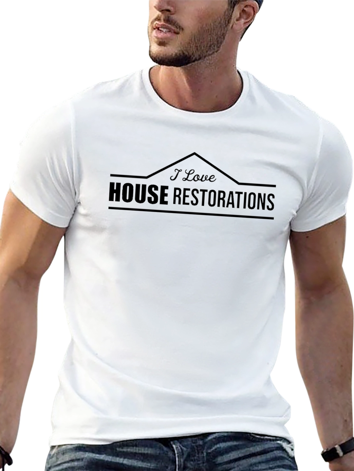 I Love House Restorations Black T-Shirt