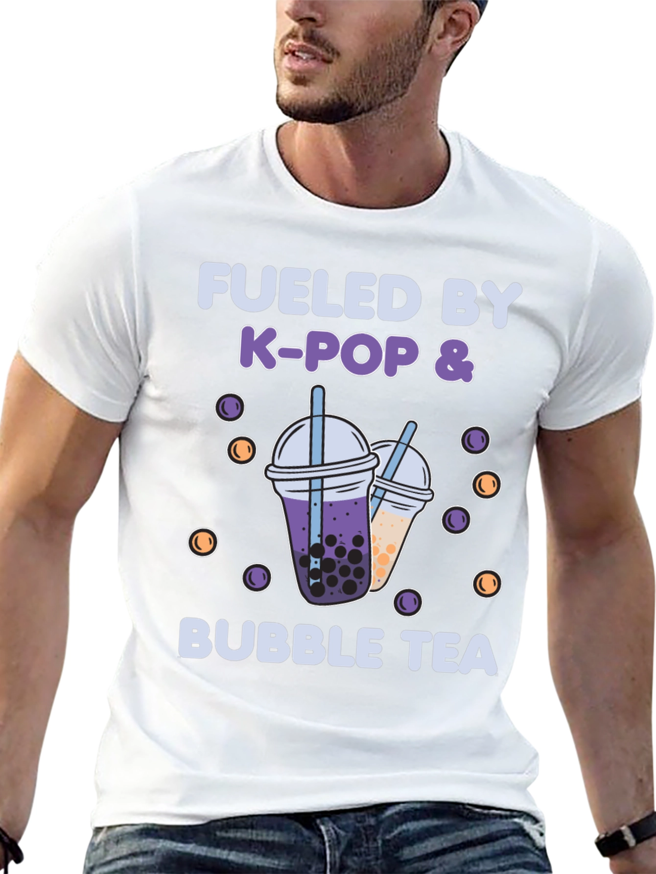 Fueled by K-Pop & Bubble Tea Graphic T-Shirt