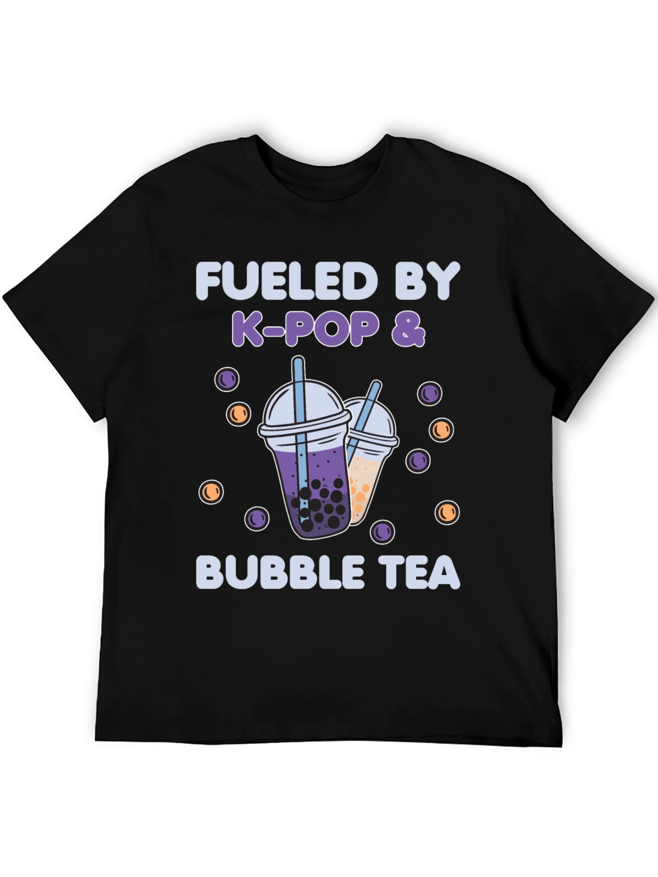 Fueled by K-Pop & Bubble Tea Graphic T-Shirt