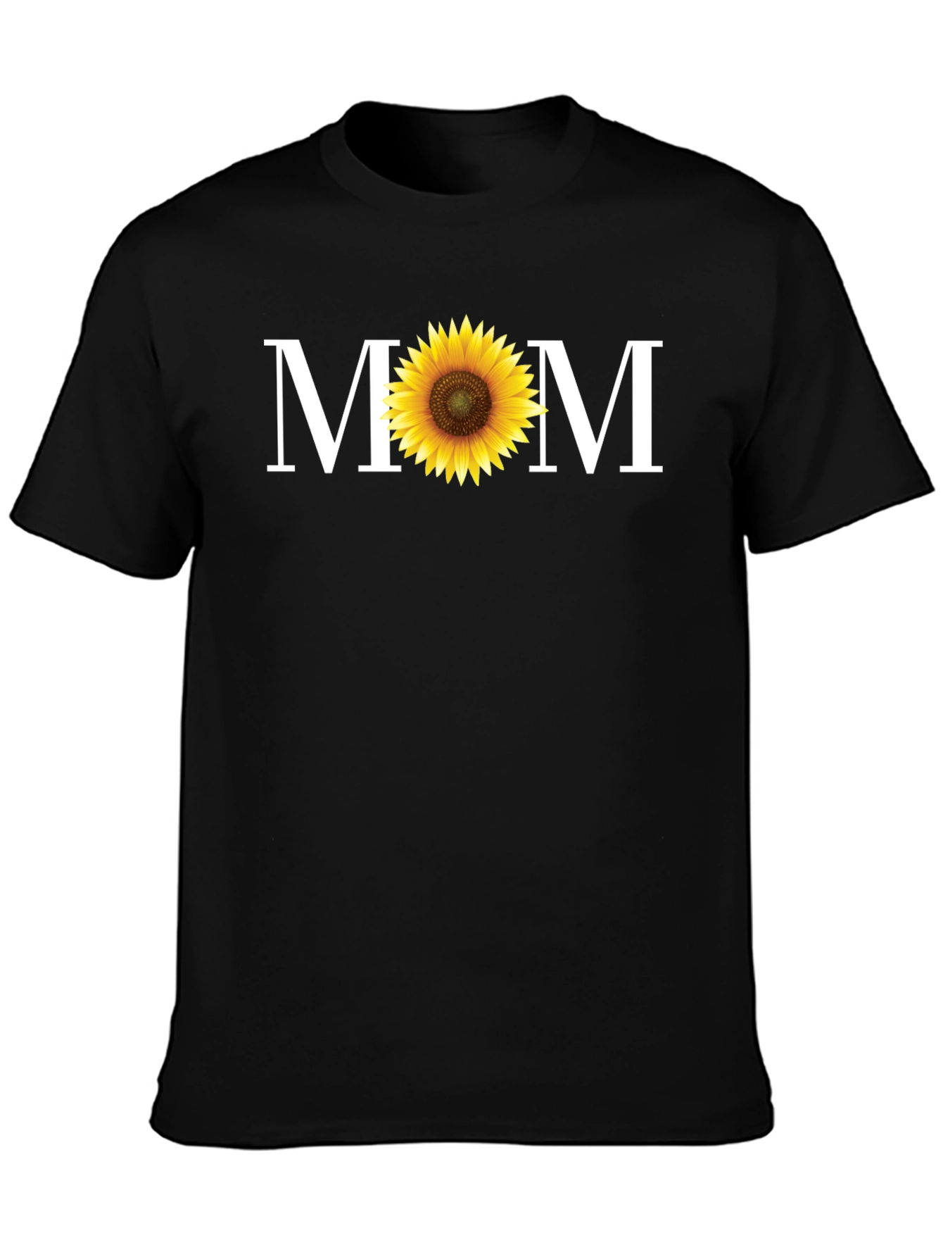 Sunflower MOM Graphic T-Shirt - Black Cotton Tee