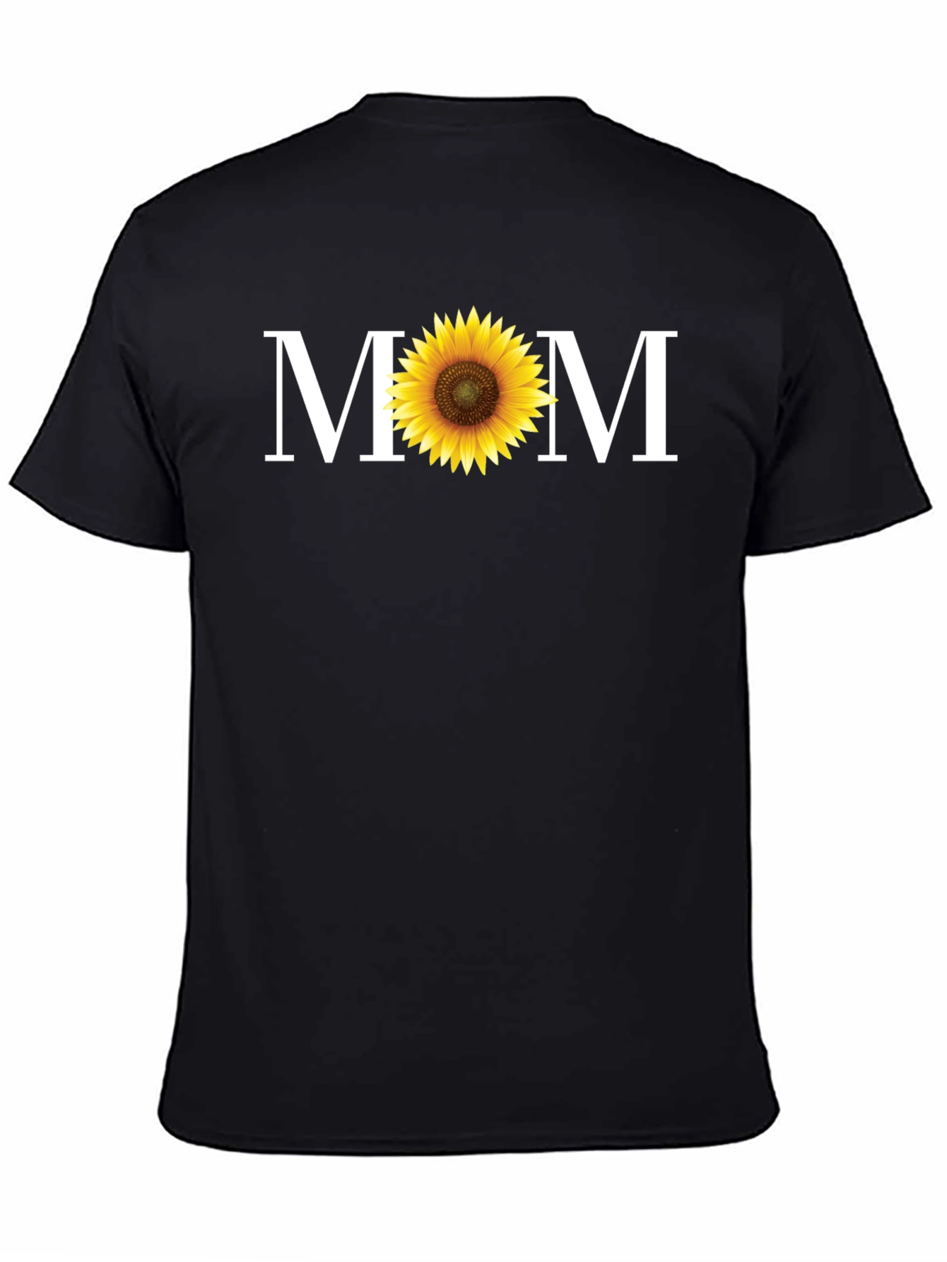 Sunflower MOM Graphic T-Shirt - Black Cotton Tee
