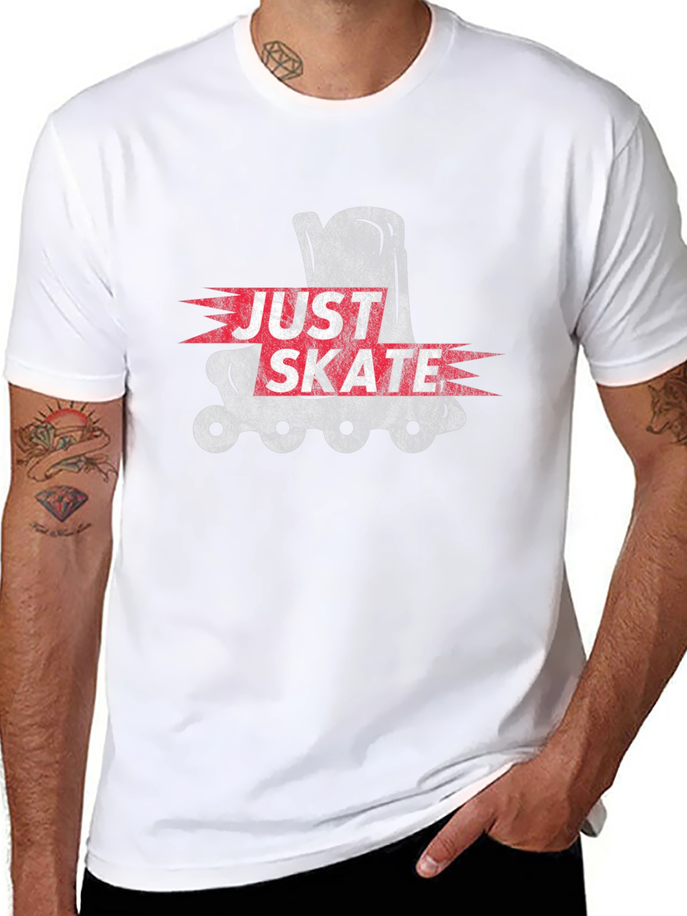 Just Skate T-Shirt - Roller Skate Graphic Tee