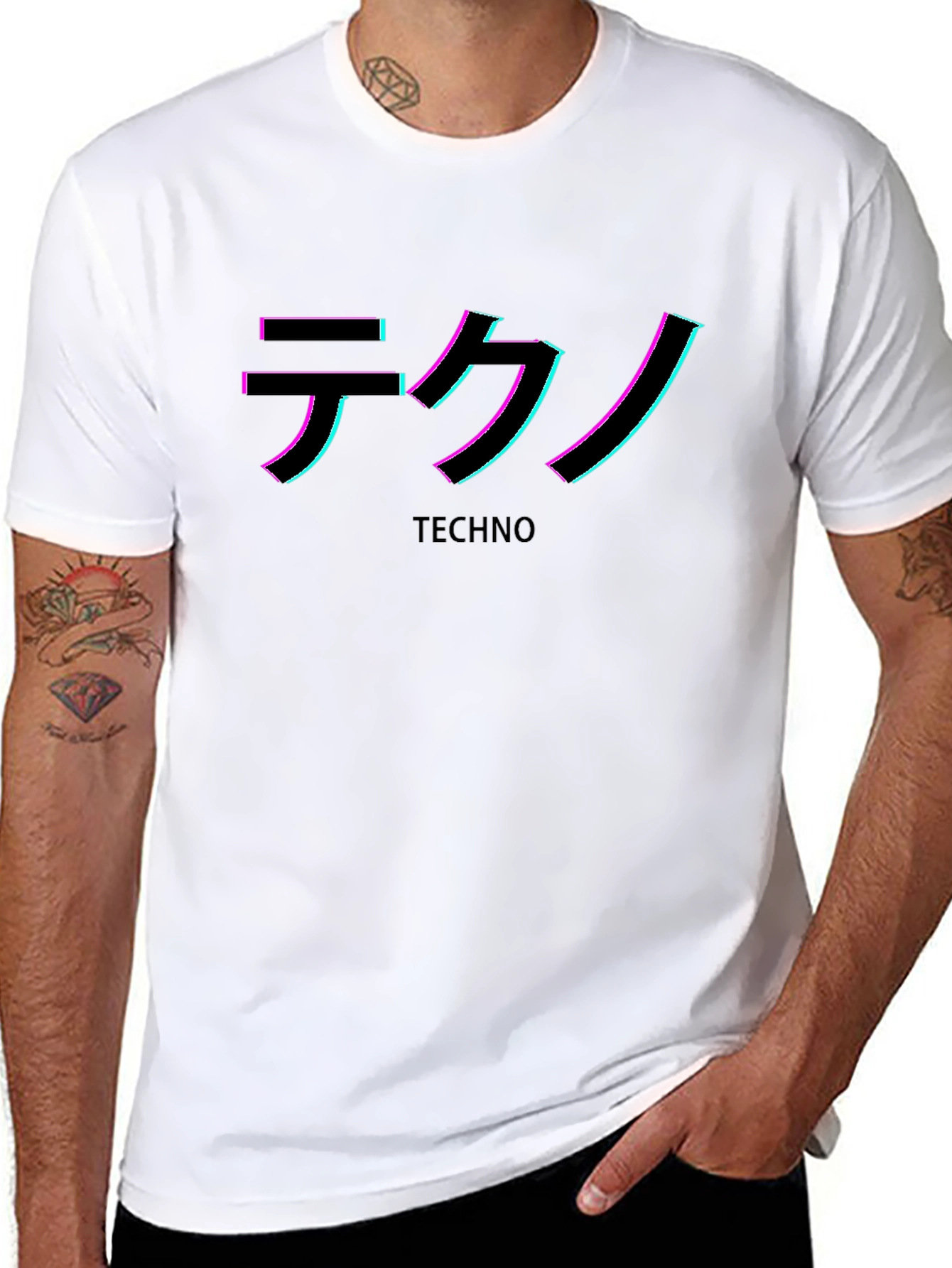 Techno Glitch T-Shirt - Stylish Rave Wear