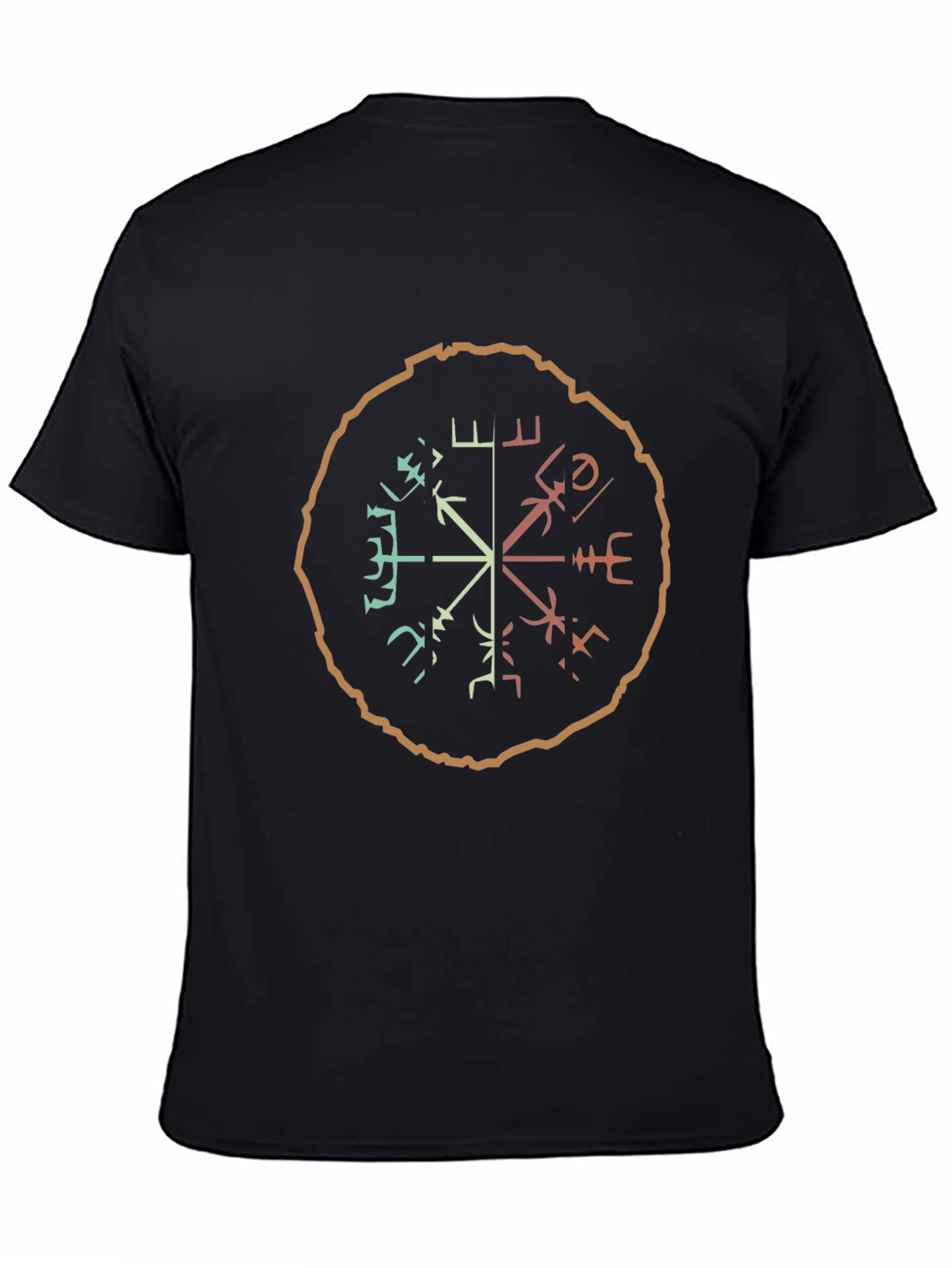 Vegvisir Compass T-Shirt - Viking Rune Guide