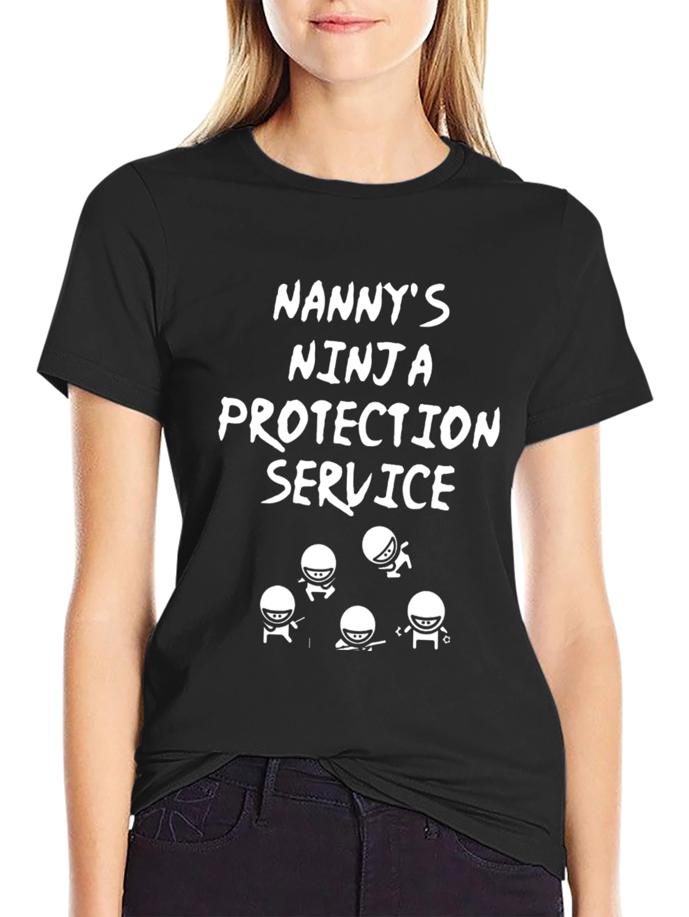 Nannys Ninja Protection Service Graphic T-Shirt