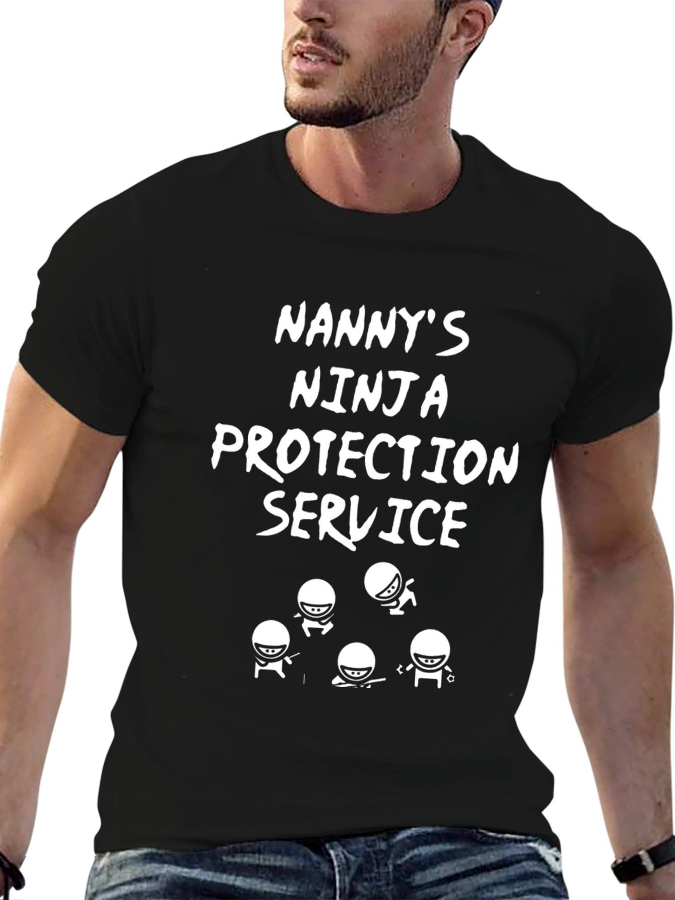 Nannys Ninja Protection Service Graphic T-Shirt