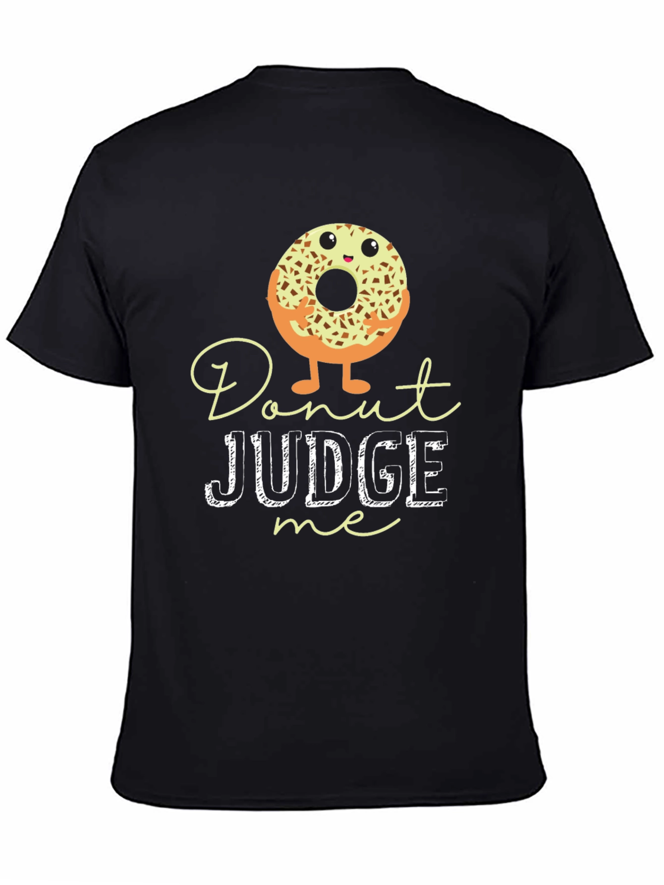 Donut Judge Me Graphic Tee - Unisex Black T-Shirt