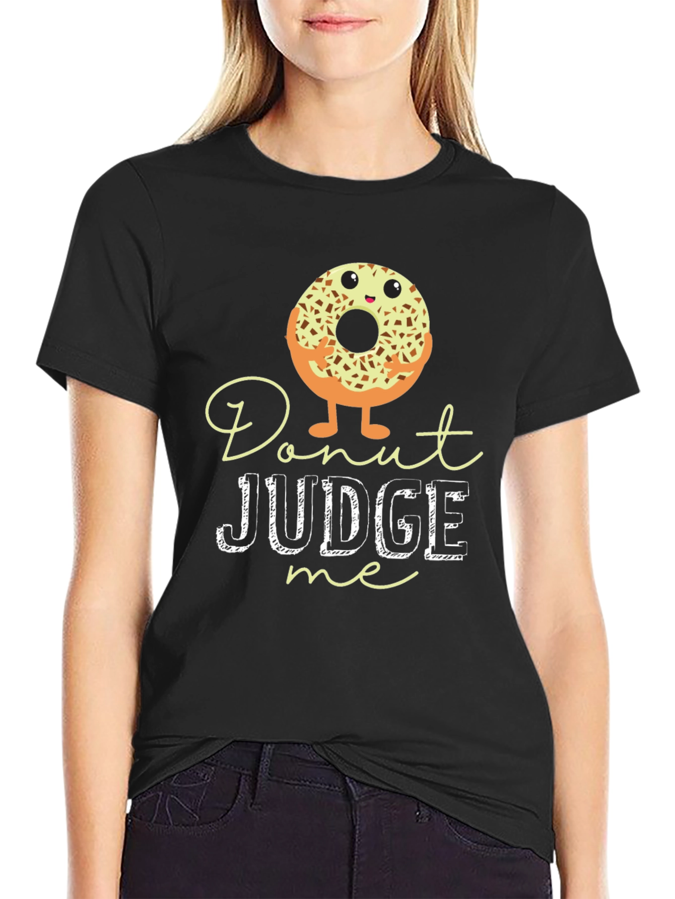 Donut Judge Me Graphic Tee - Unisex Black T-Shirt