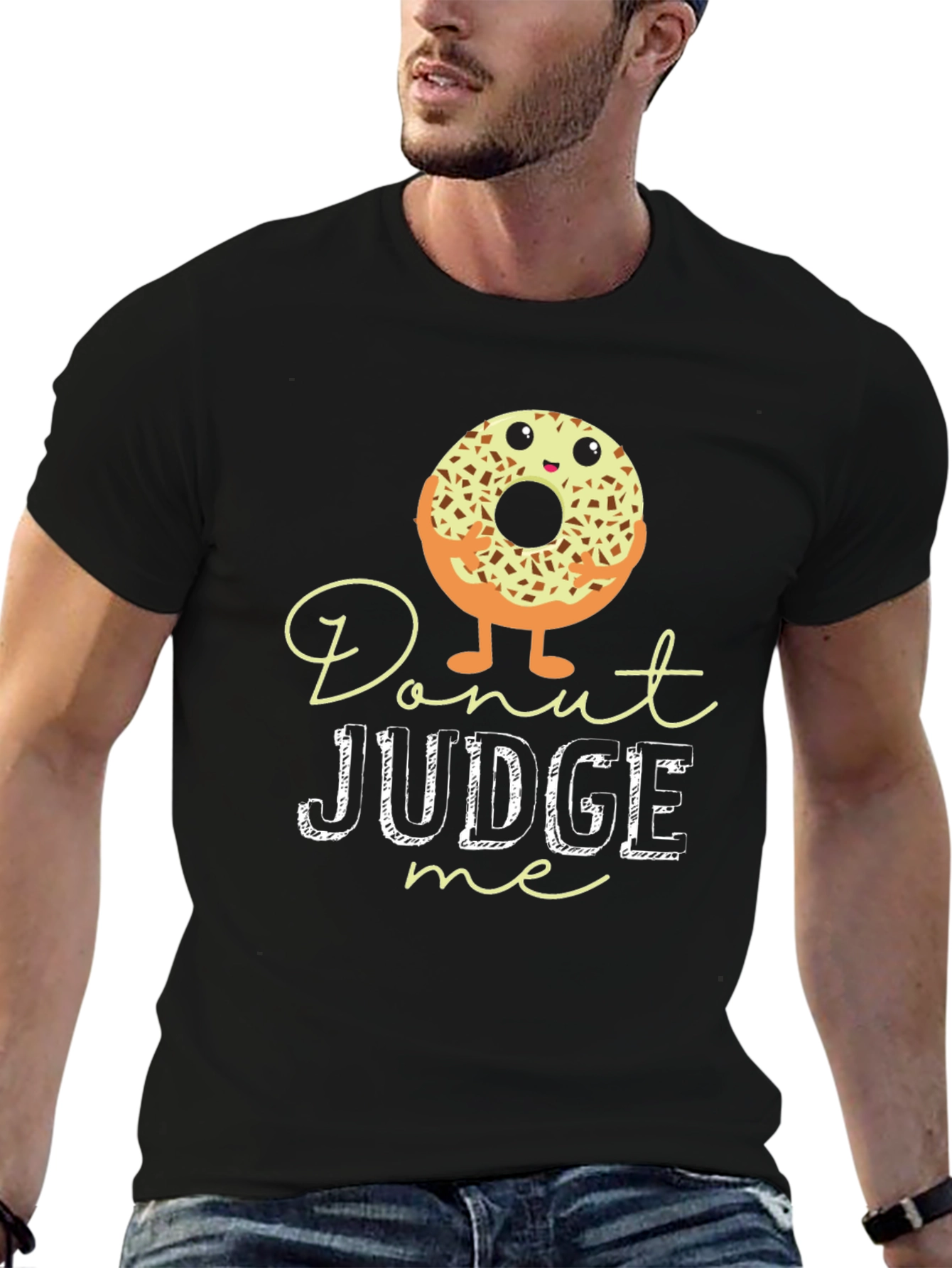 Donut Judge Me Graphic Tee - Unisex Black T-Shirt