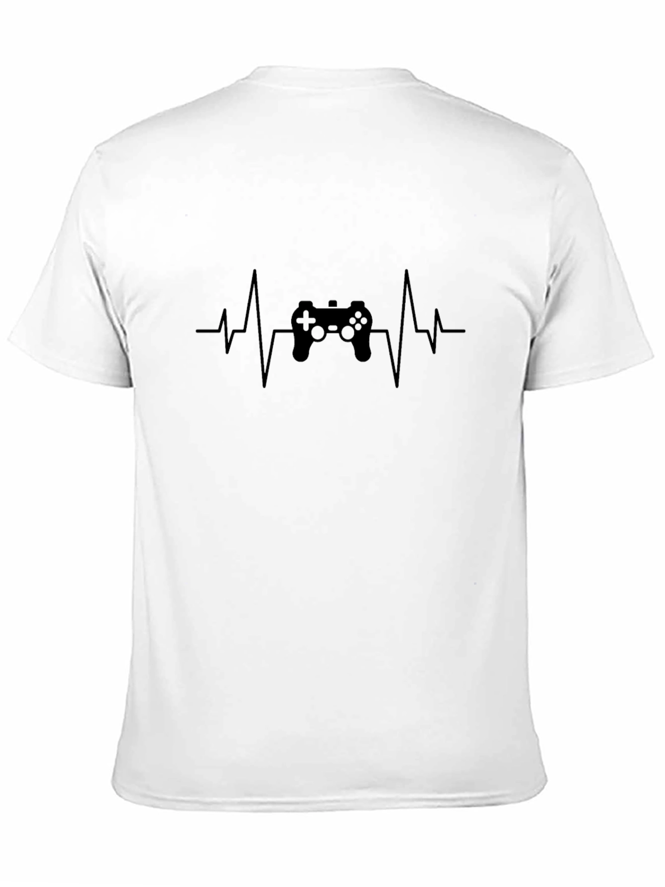 Gamer Heartbeat Graphic Tee - Black Cotton T-Shirt