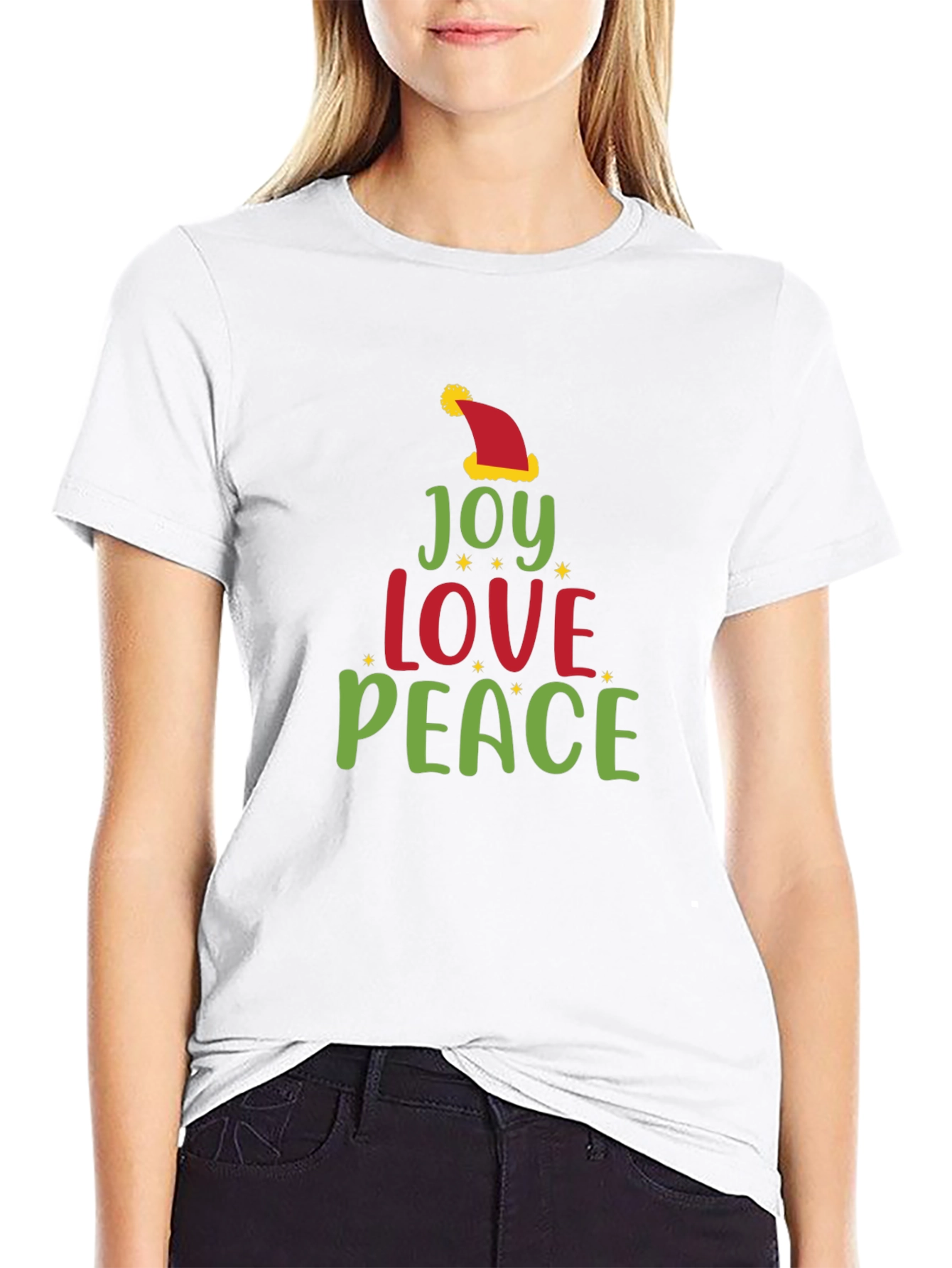 Festive Joy Love Peace Christmas T-Shirt