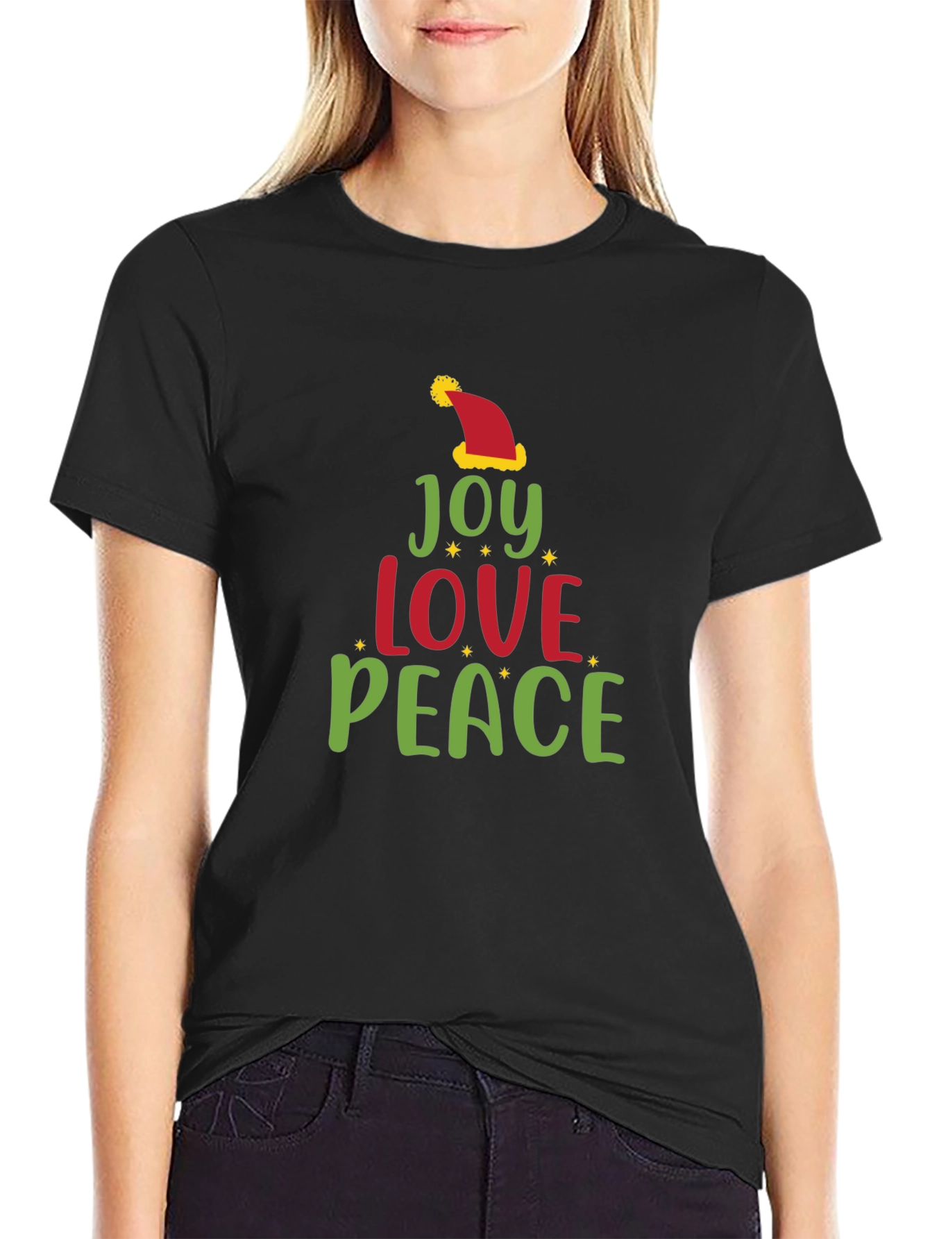 Festive Joy Love Peace Christmas T-Shirt