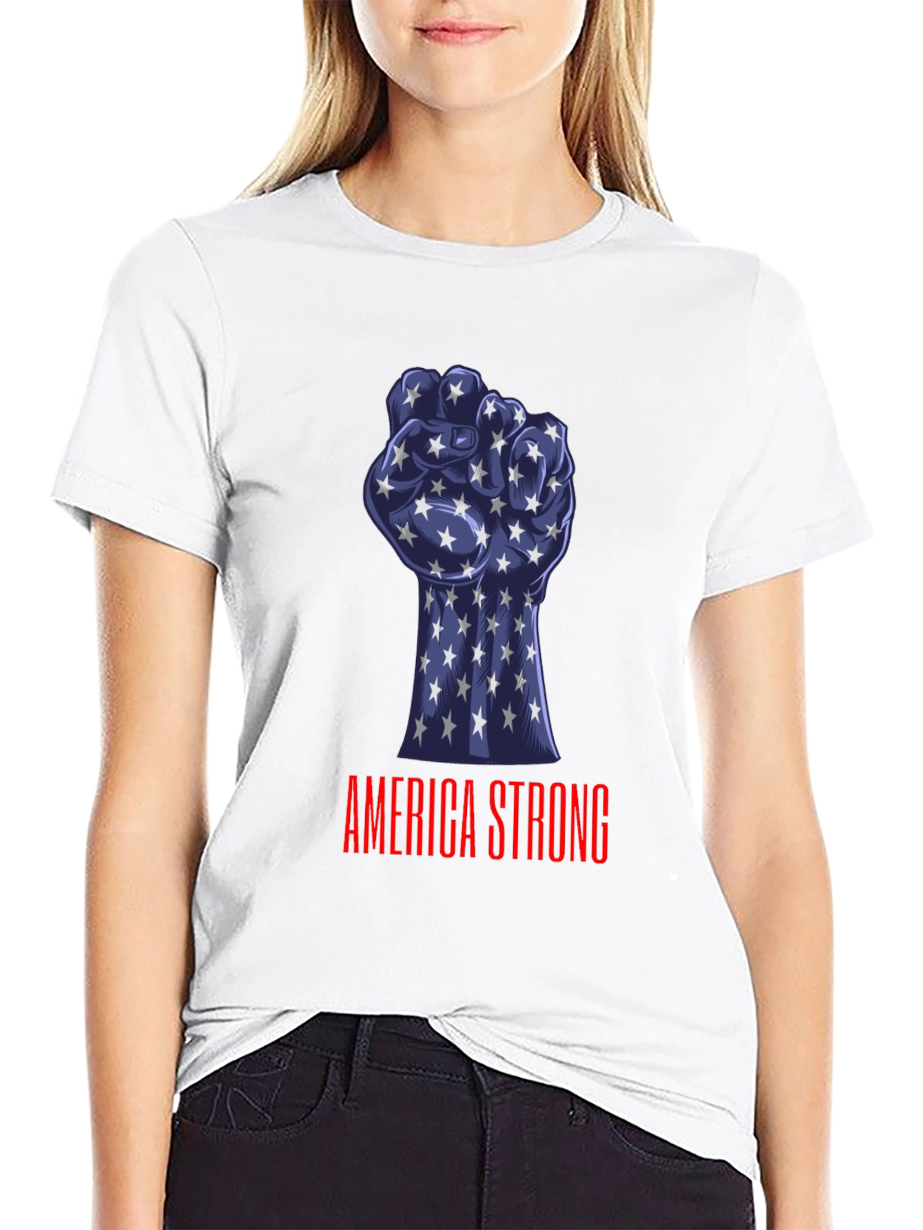 America Strong T-Shirt Patriotic Design