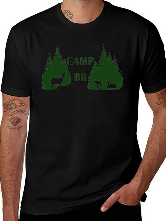 Camp BB T-Shirt - Deer in Forest Graphic Tee