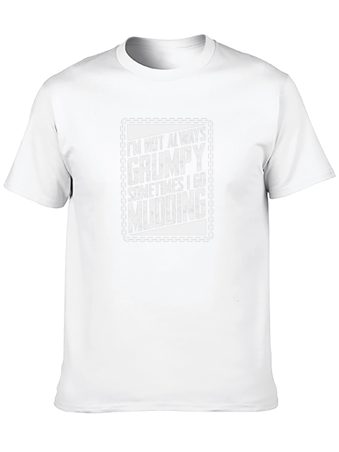 Grumpy Mudding Graphic Tee - Black Cotton T-Shirt