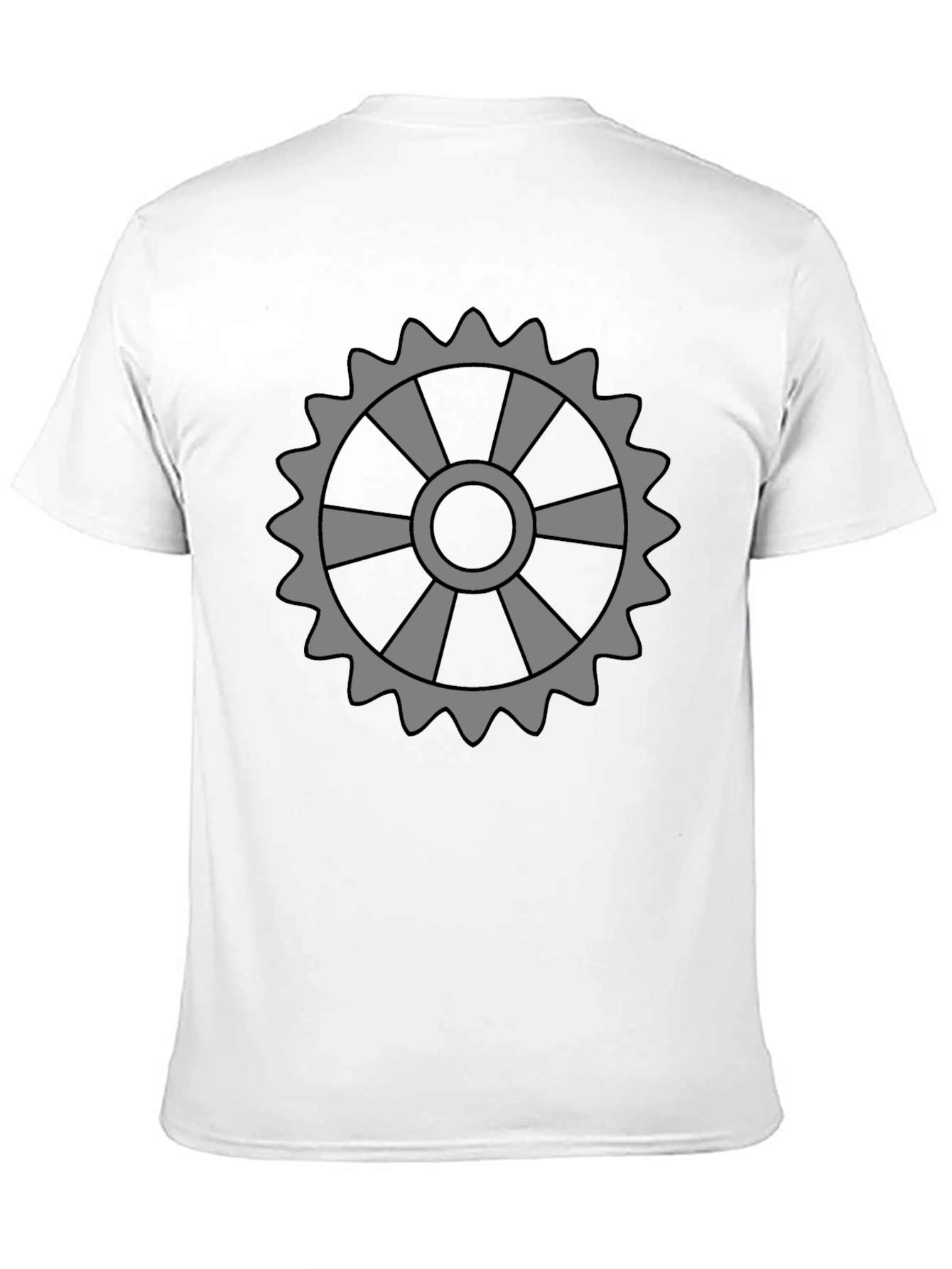 Gear Graphic Tee - Black Crew Neck T-Shirt