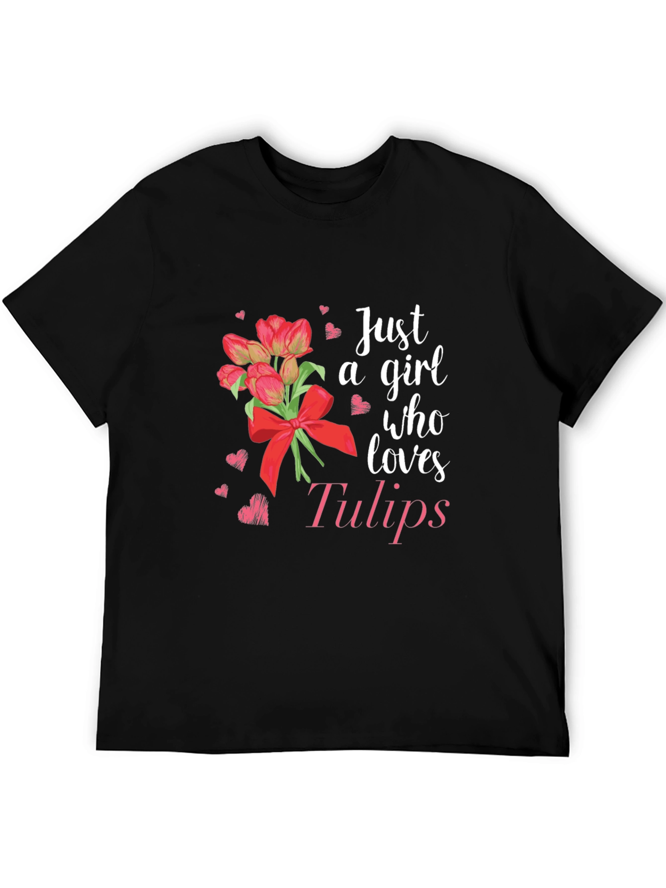 Just A Girl Who Loves Tulips Graphic T-Shirt