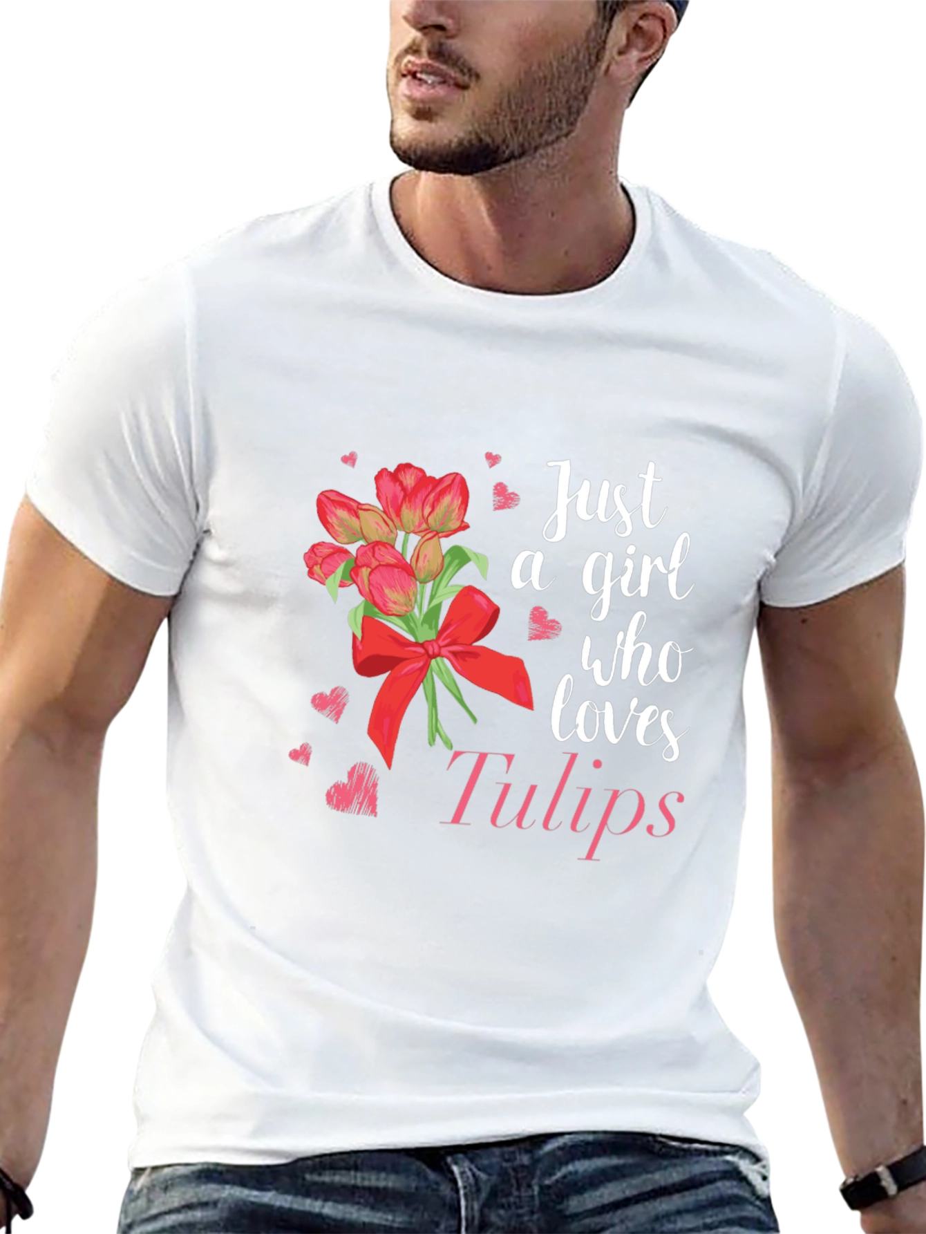 Just A Girl Who Loves Tulips Graphic T-Shirt