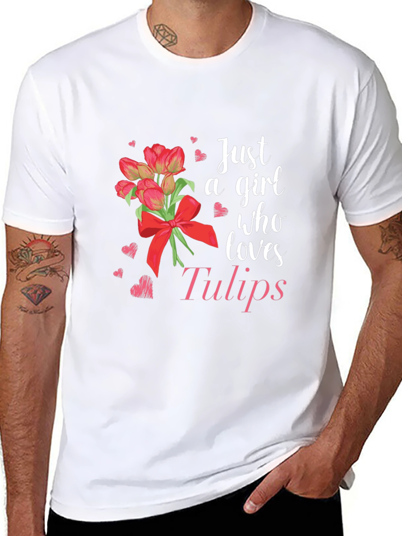 Just A Girl Who Loves Tulips Graphic T-Shirt