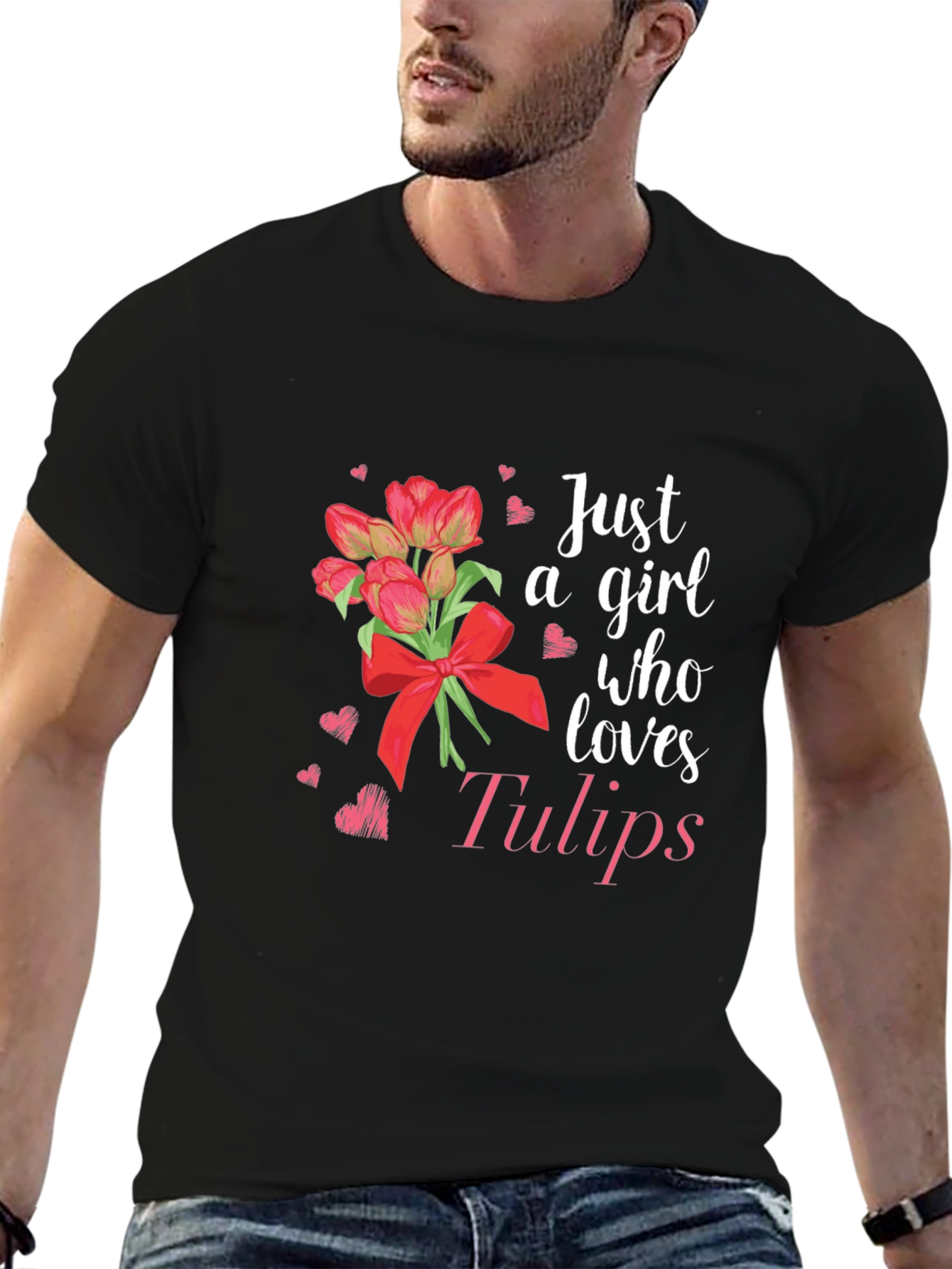 Just A Girl Who Loves Tulips Graphic T-Shirt