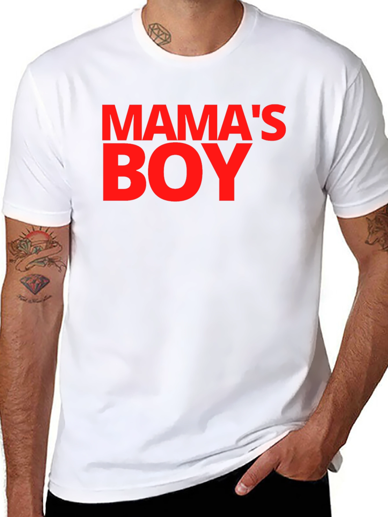Mamas Boy Graphic Tee - Black
