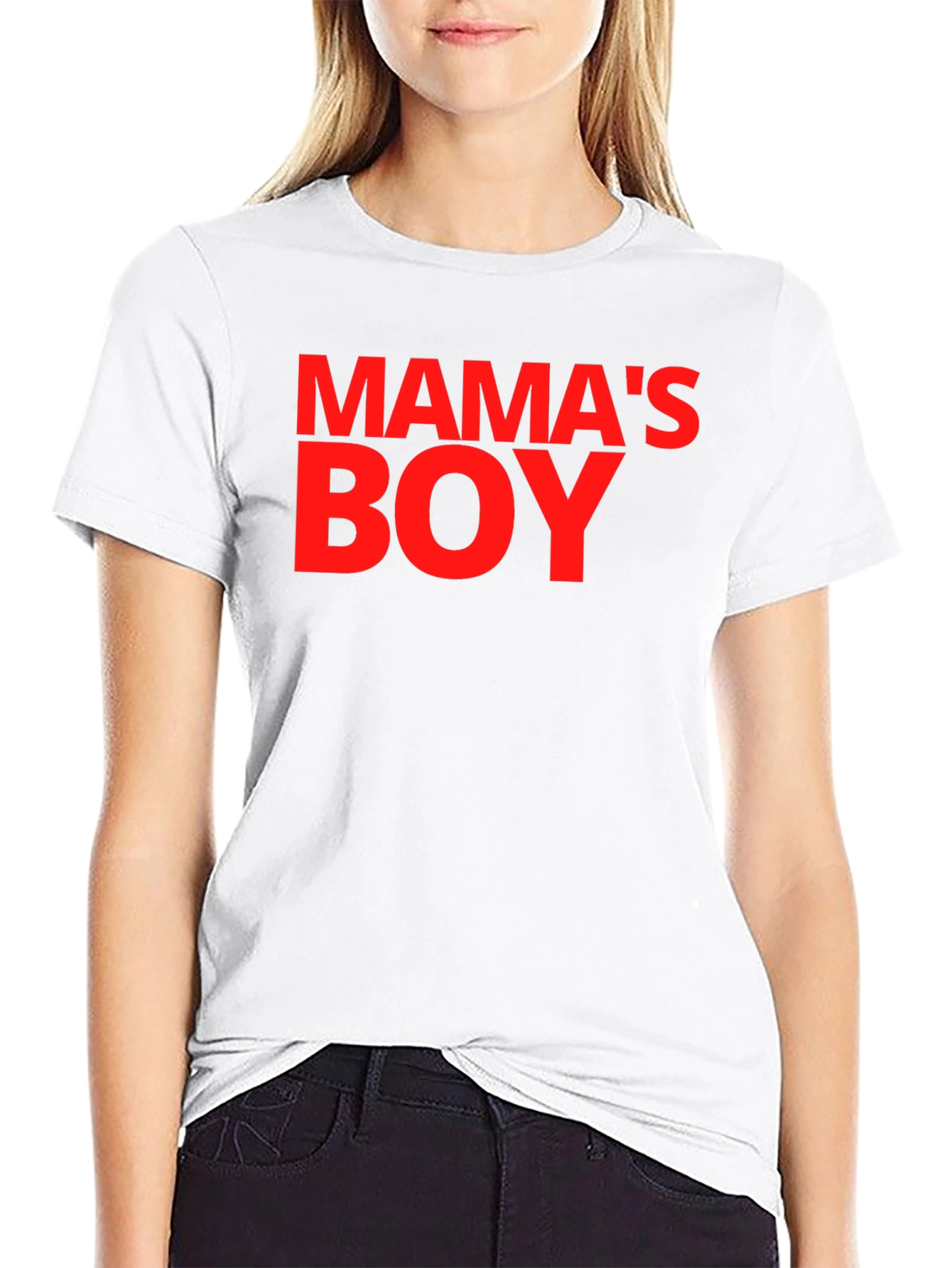 Mamas Boy Graphic Tee - Black