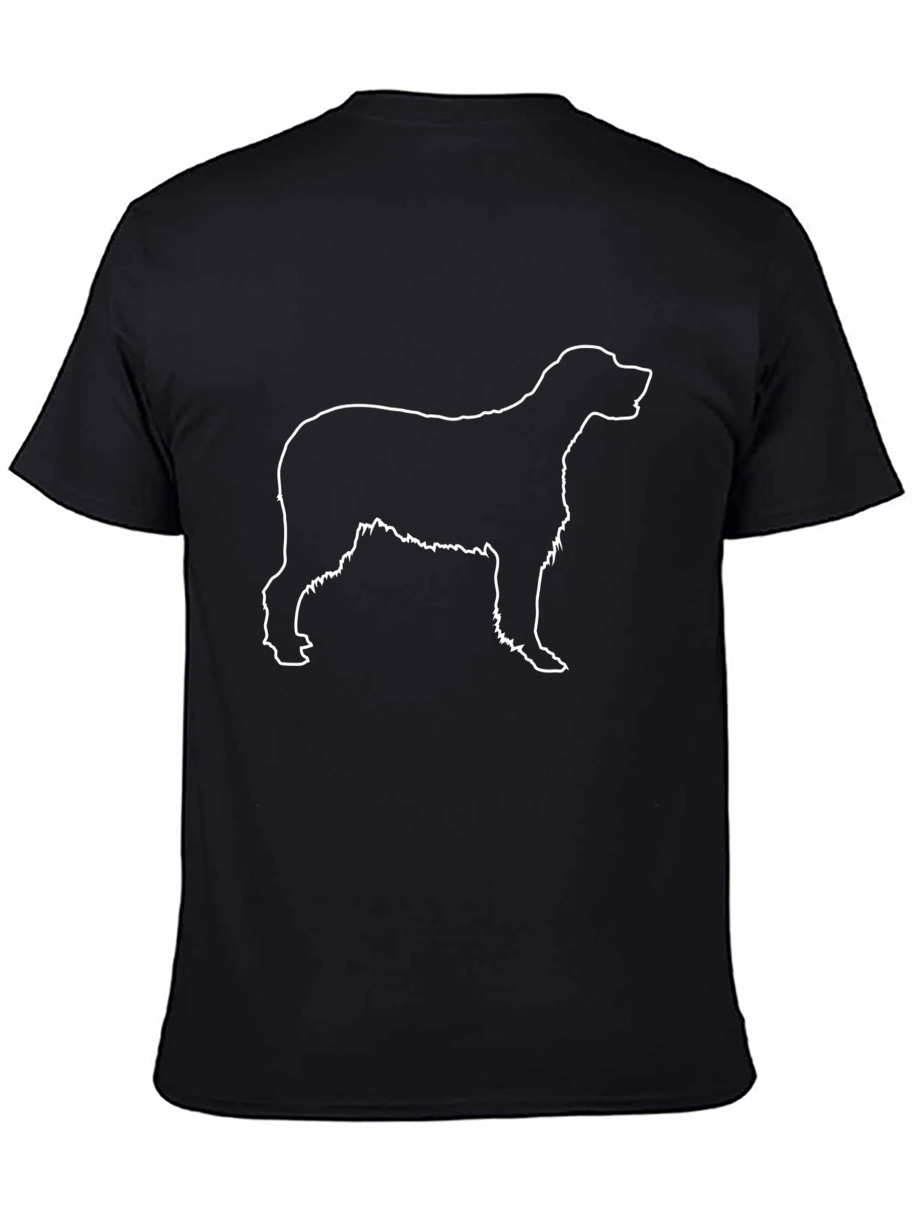 Dog Outline Black T-Shirt