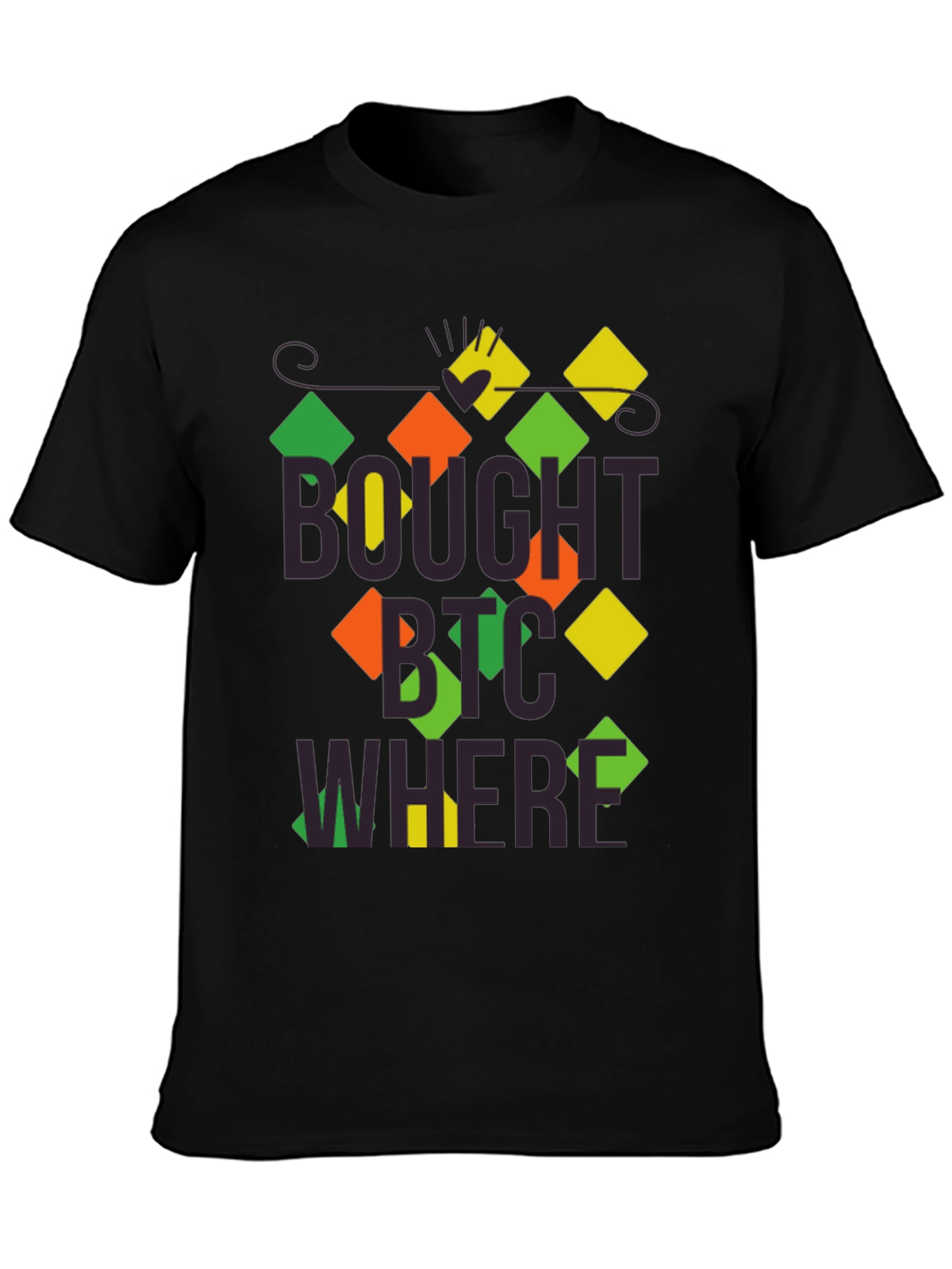 BTC Crypto T-Shirt - Bought Bitcoin Where Design