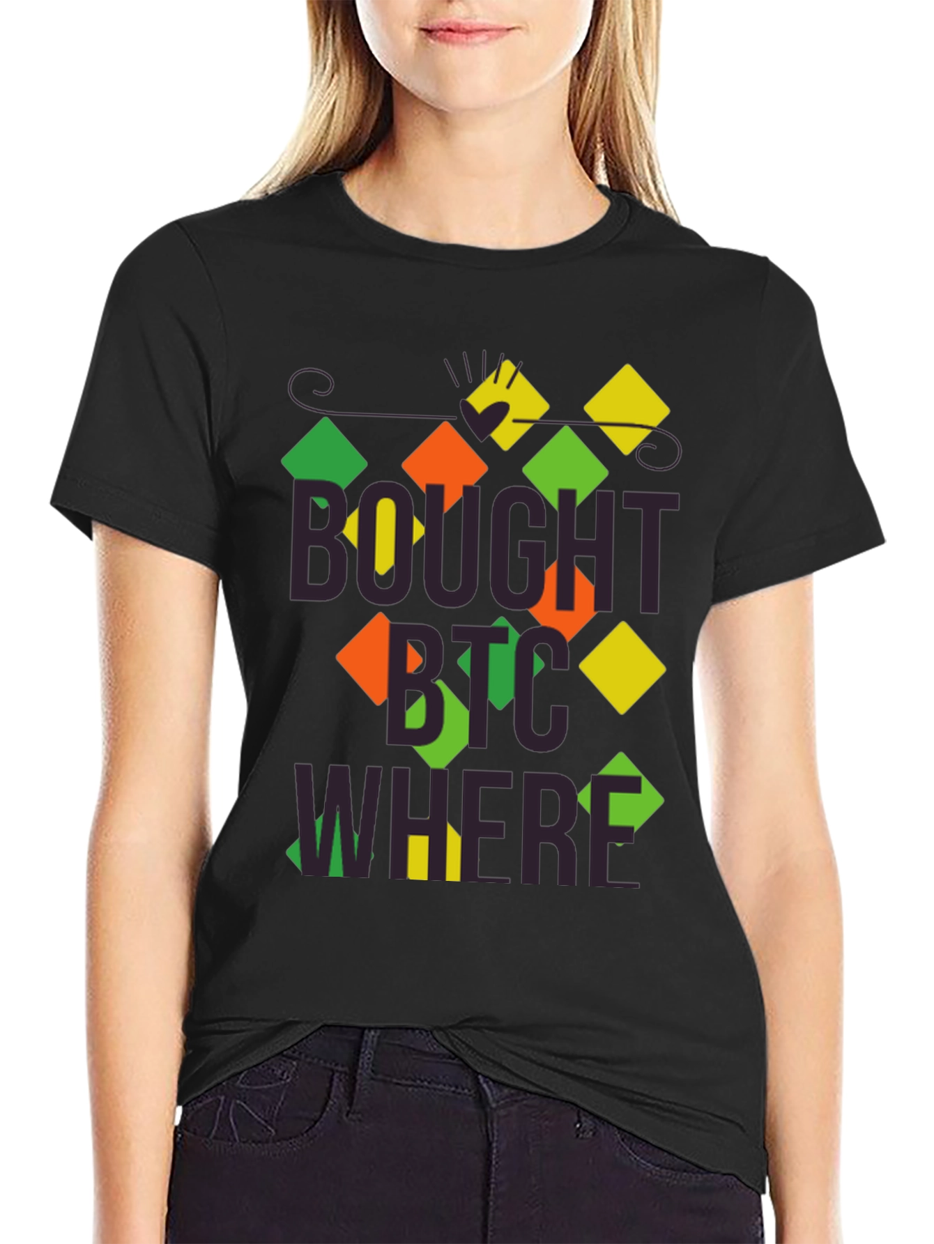 BTC Crypto T-Shirt - Bought Bitcoin Where Design