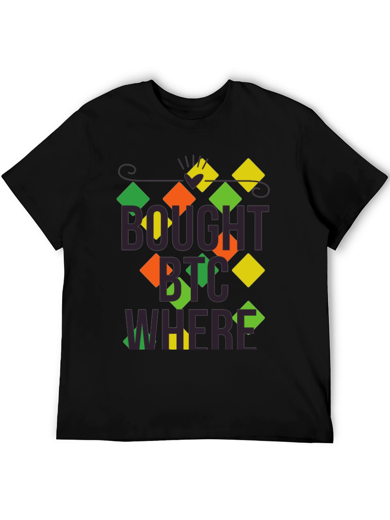 BTC Crypto T-Shirt - Bought Bitcoin Where Design