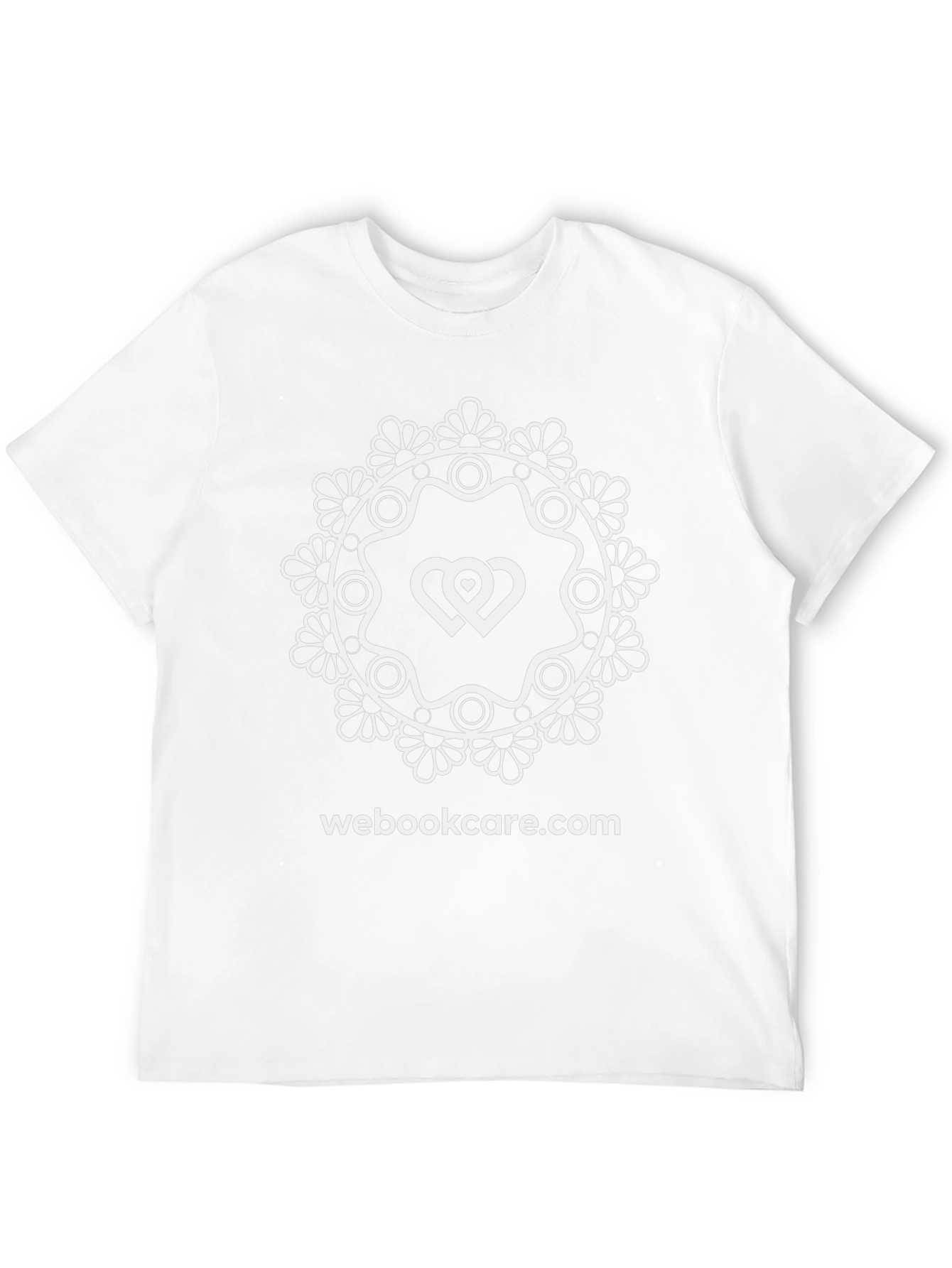 Stylish Black T-Shirt with Heart Mandala Graphic