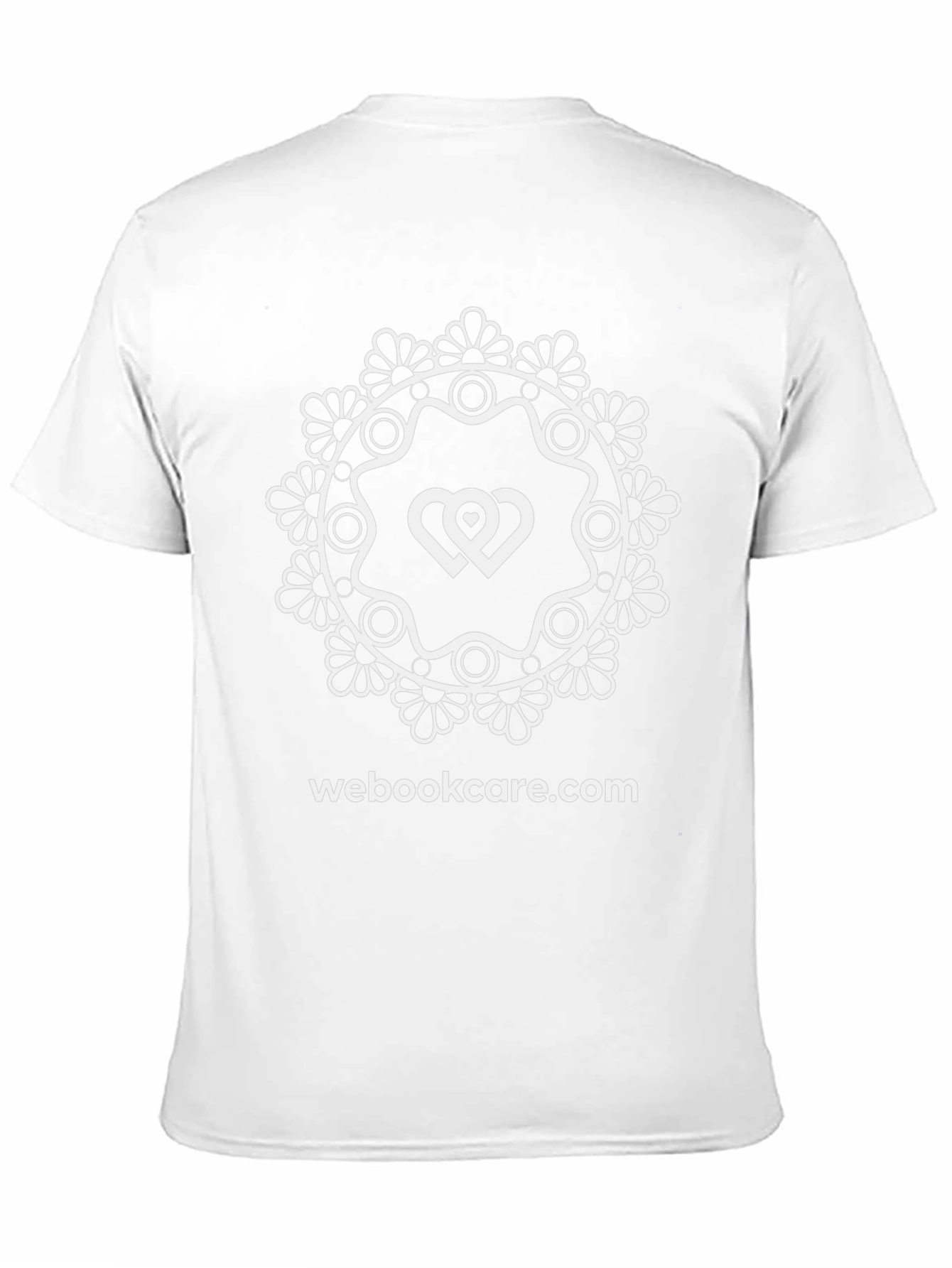 Stylish Black T-Shirt with Heart Mandala Graphic