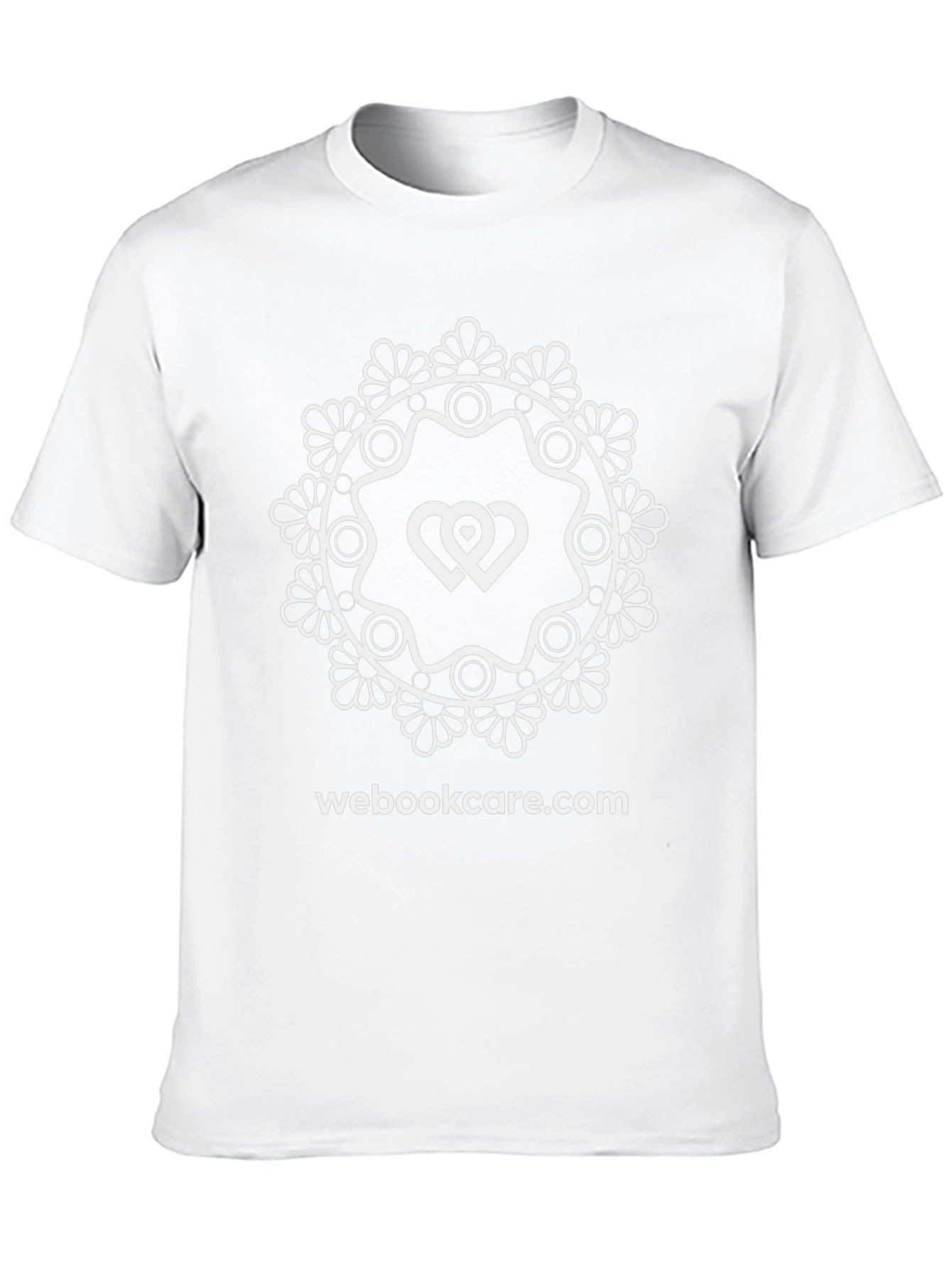 Stylish Black T-Shirt with Heart Mandala Graphic