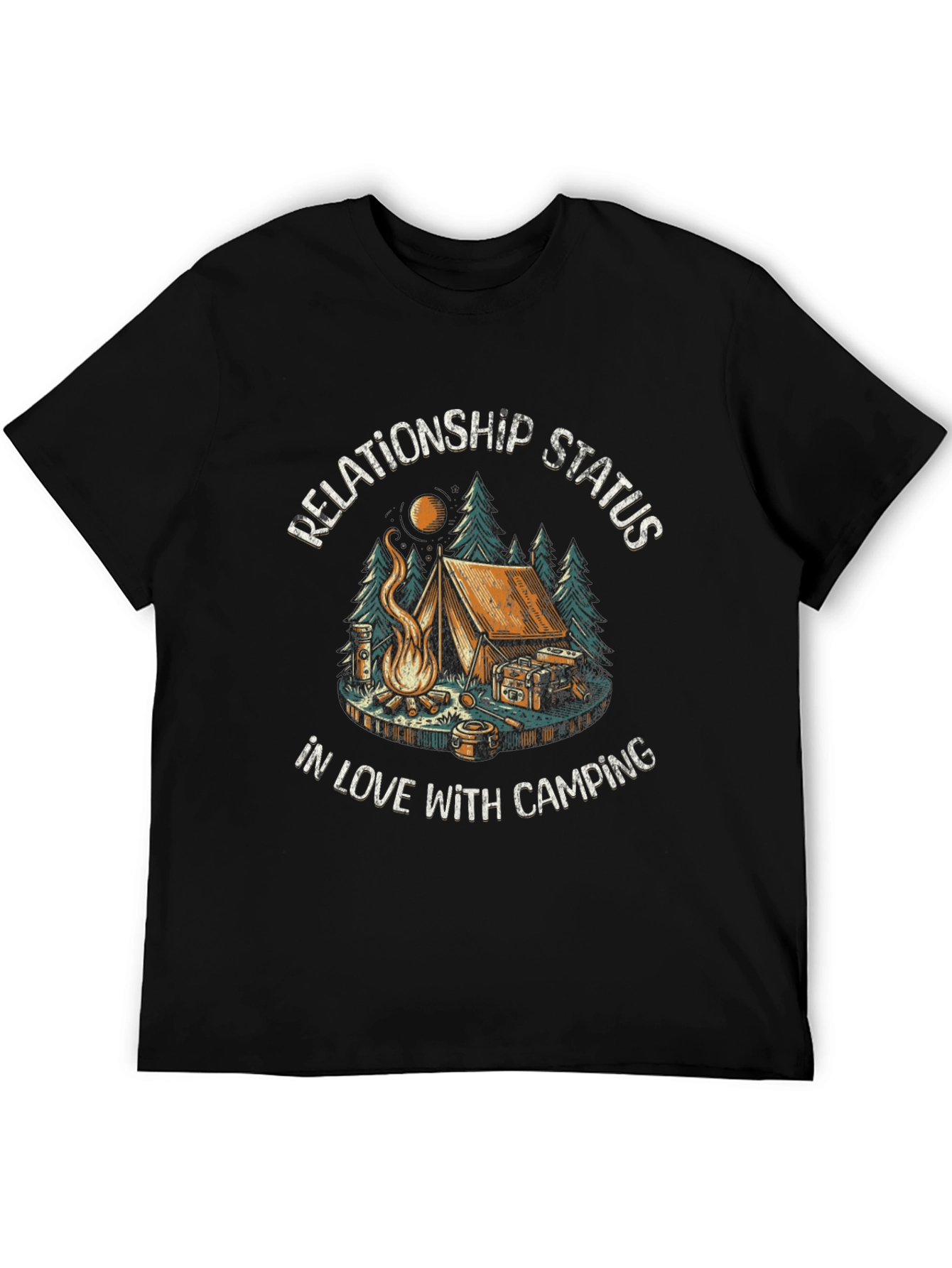 Camping Lover Black T-Shirt