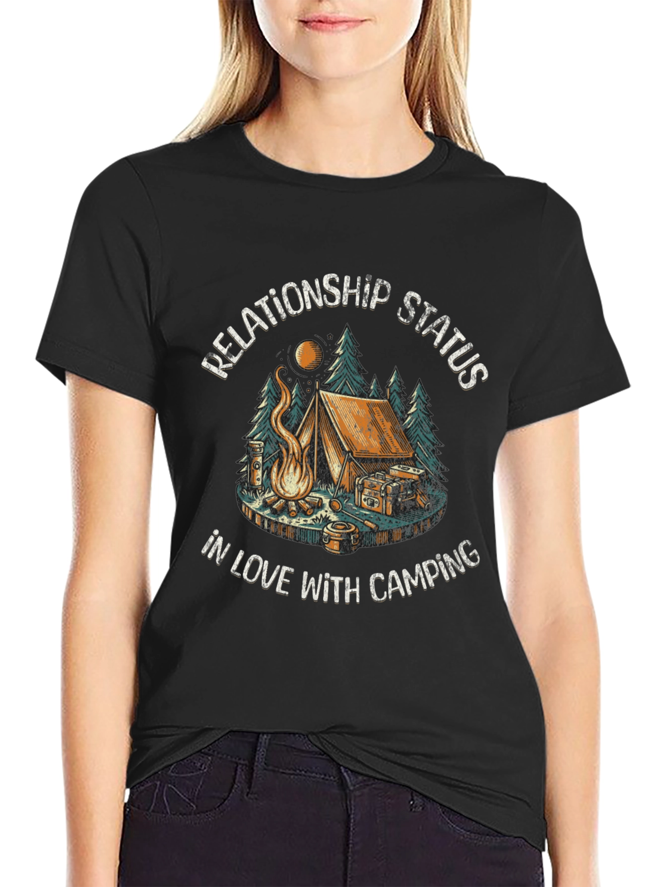 Camping Lover Black T-Shirt