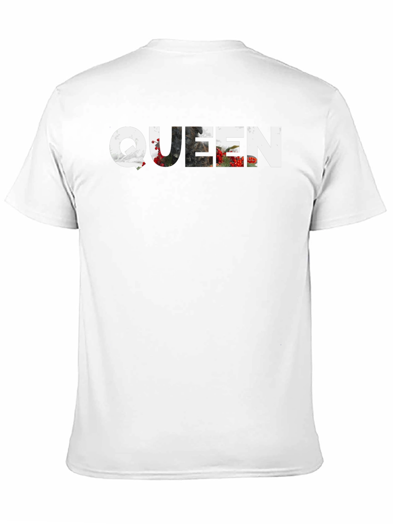 Queen Nature Graphic Print Black T-Shirt