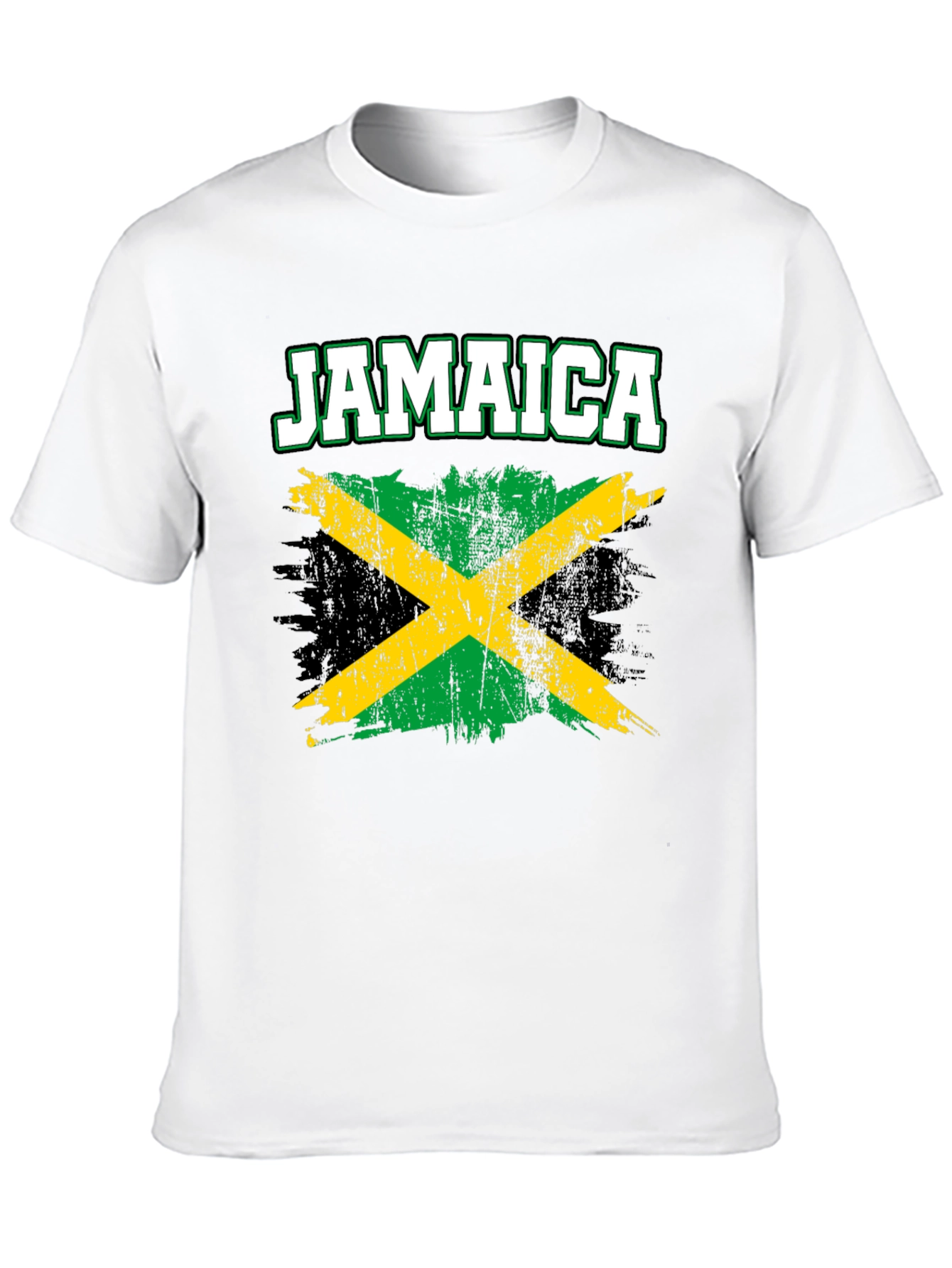 Jamaica Flag T-Shirt - Distressed Style