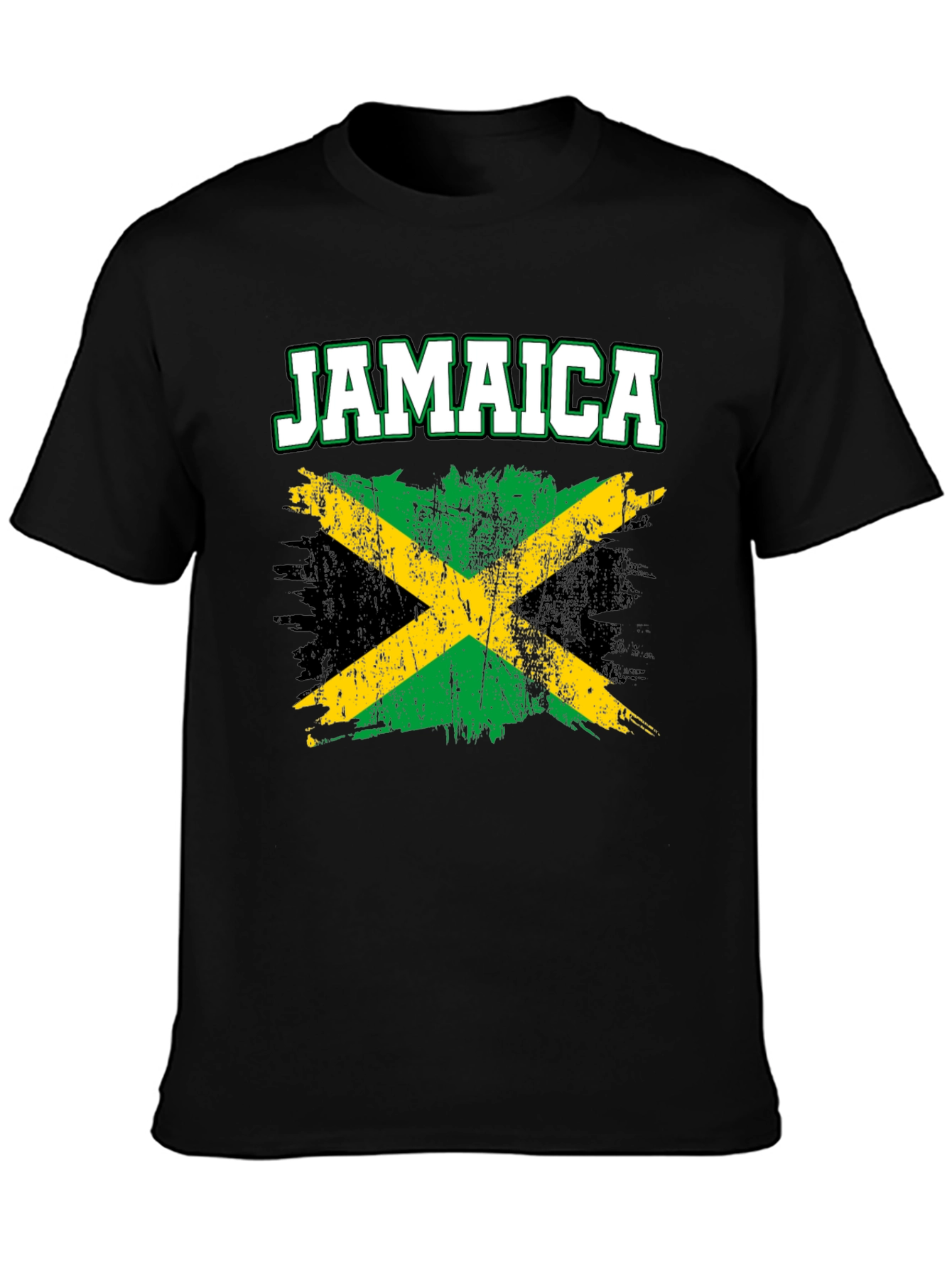 Jamaica Flag T-Shirt - Distressed Style