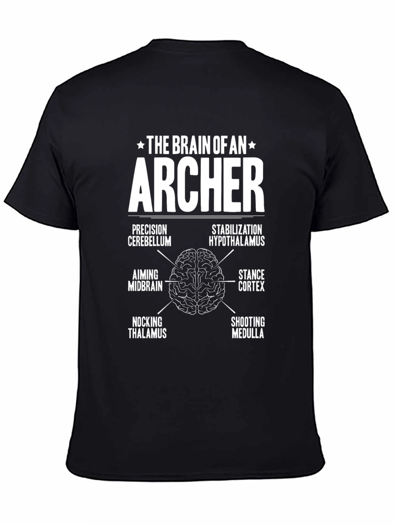 Archer Brain T-Shirt Funny Archery Gift Tee