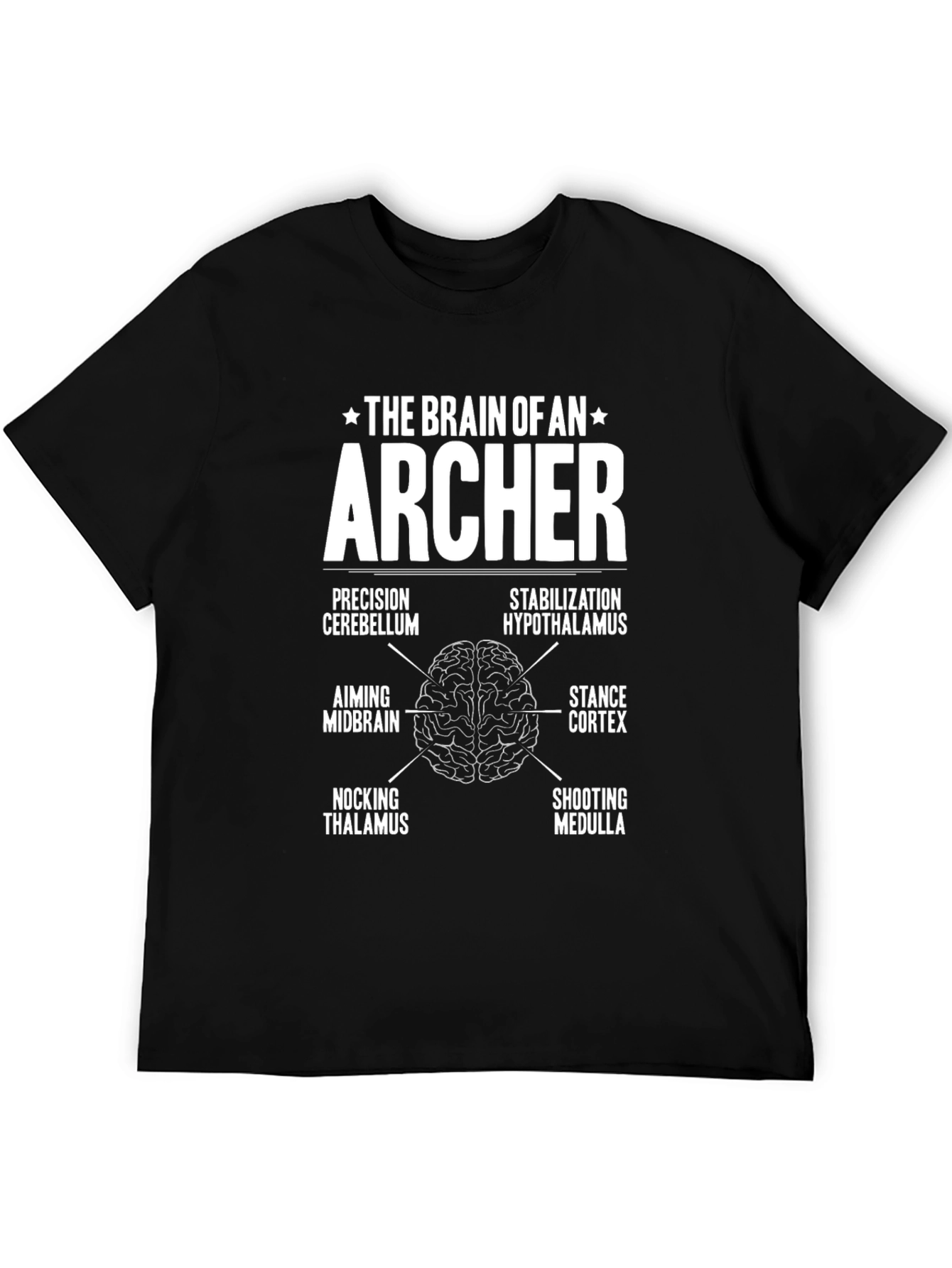 Archer Brain T-Shirt Funny Archery Gift Tee