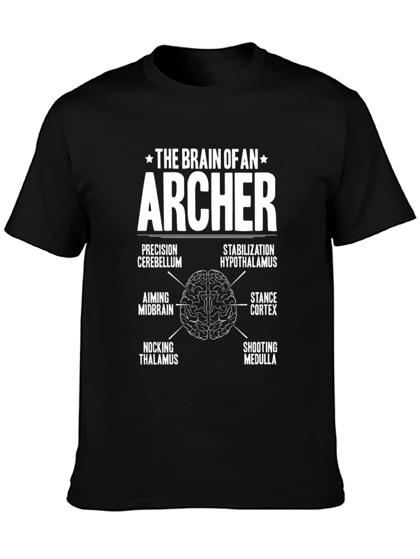 Archer Brain T-Shirt Funny Archery Gift Tee