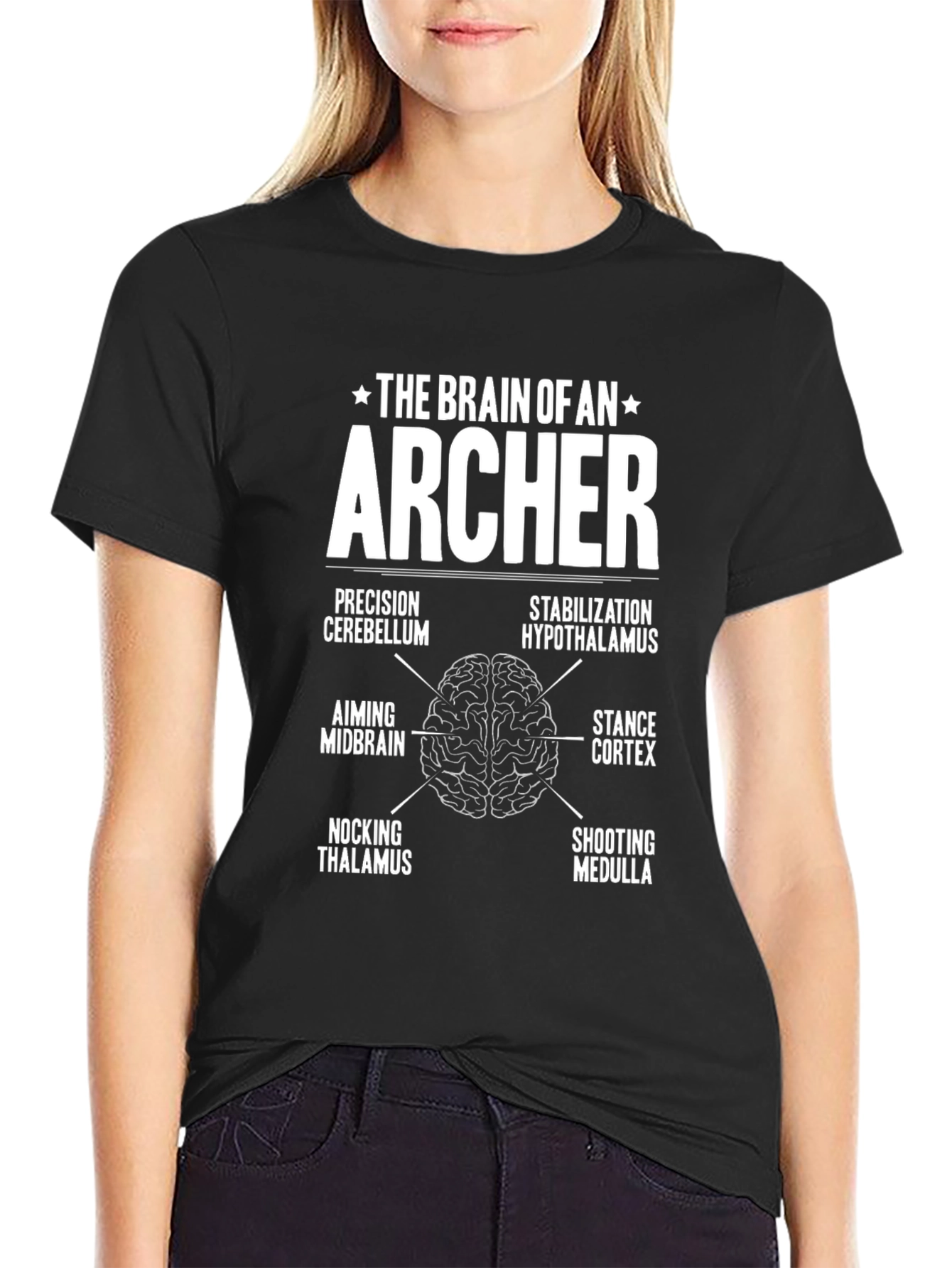 Archer Brain T-Shirt Funny Archery Gift Tee