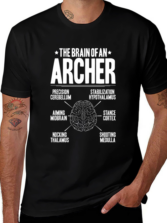 Archer Brain T-Shirt Funny Archery Gift Tee