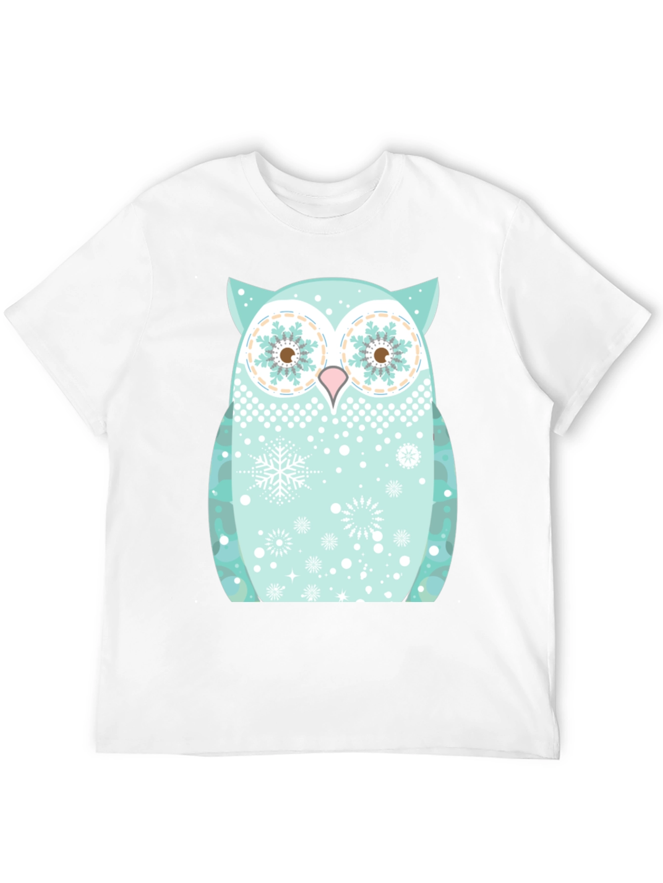 Festive Owl Graphic Tee - Black