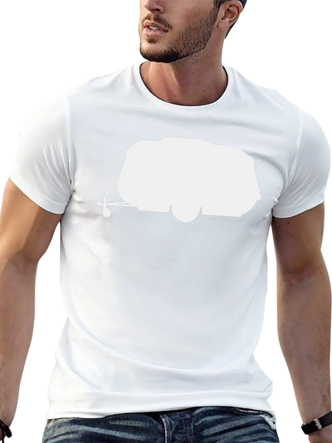 Camping Trailer Graphic Tee - Black