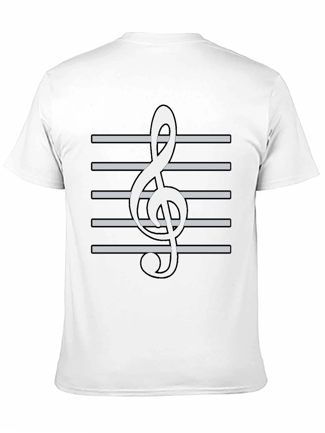 Musical Treble Clef T-Shirt - Black Cotton Tee