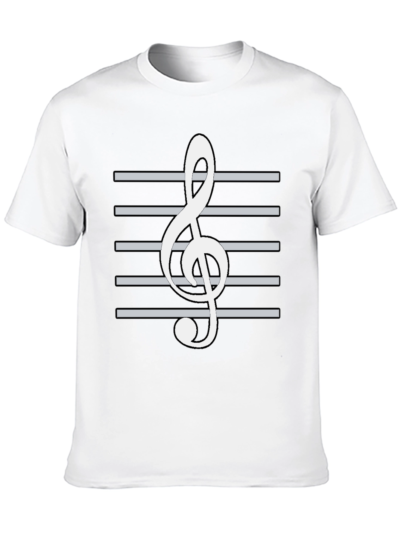 Musical Treble Clef T-Shirt - Black Cotton Tee