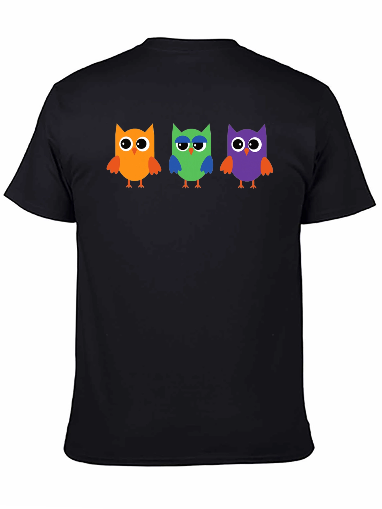 Owl Trio Graphic Tee - Black