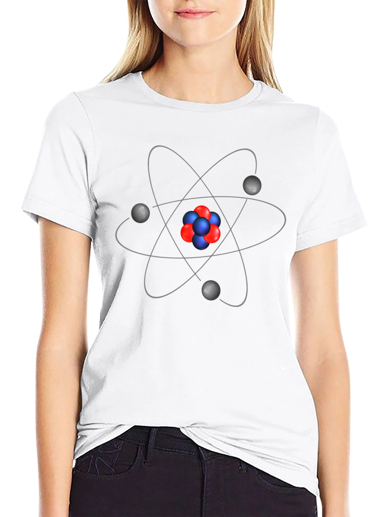 Atomic Structure Graphic Tee - Black Cotton Blend