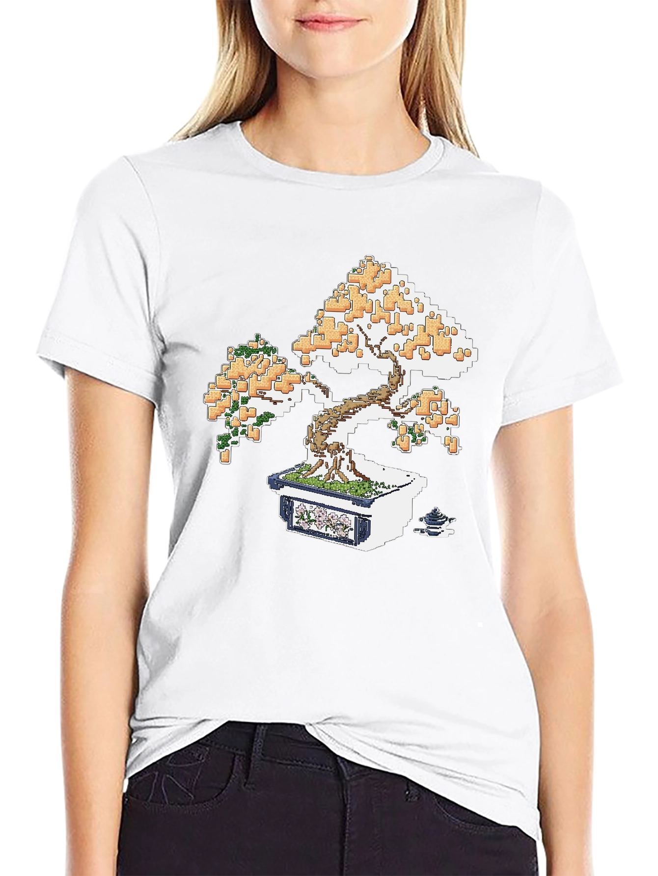Pixel Art Bonsai T-Shirt - Unique Graphic Tee